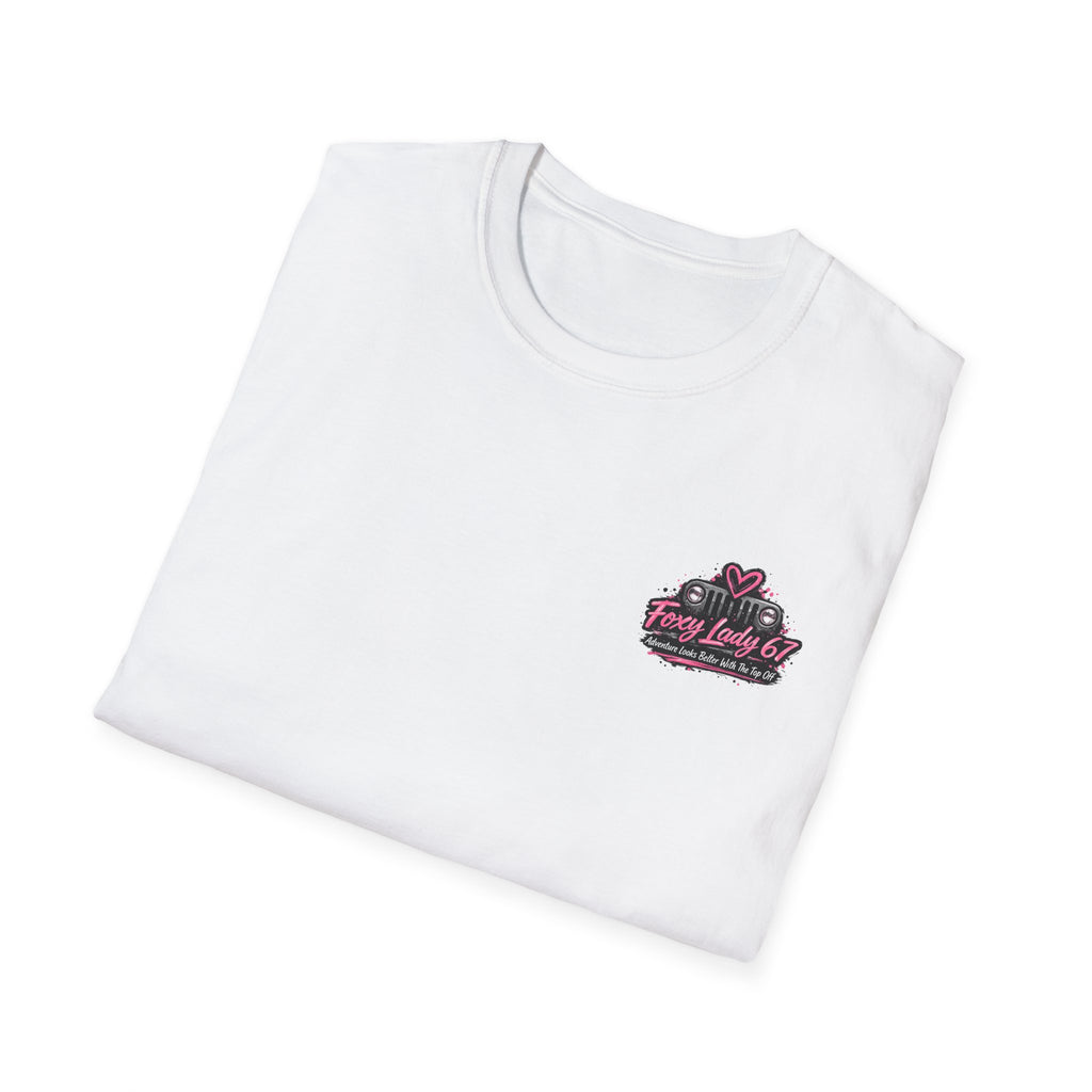 Lets Get Naked Jeep (design on front and back) Softstyle T-Shirt