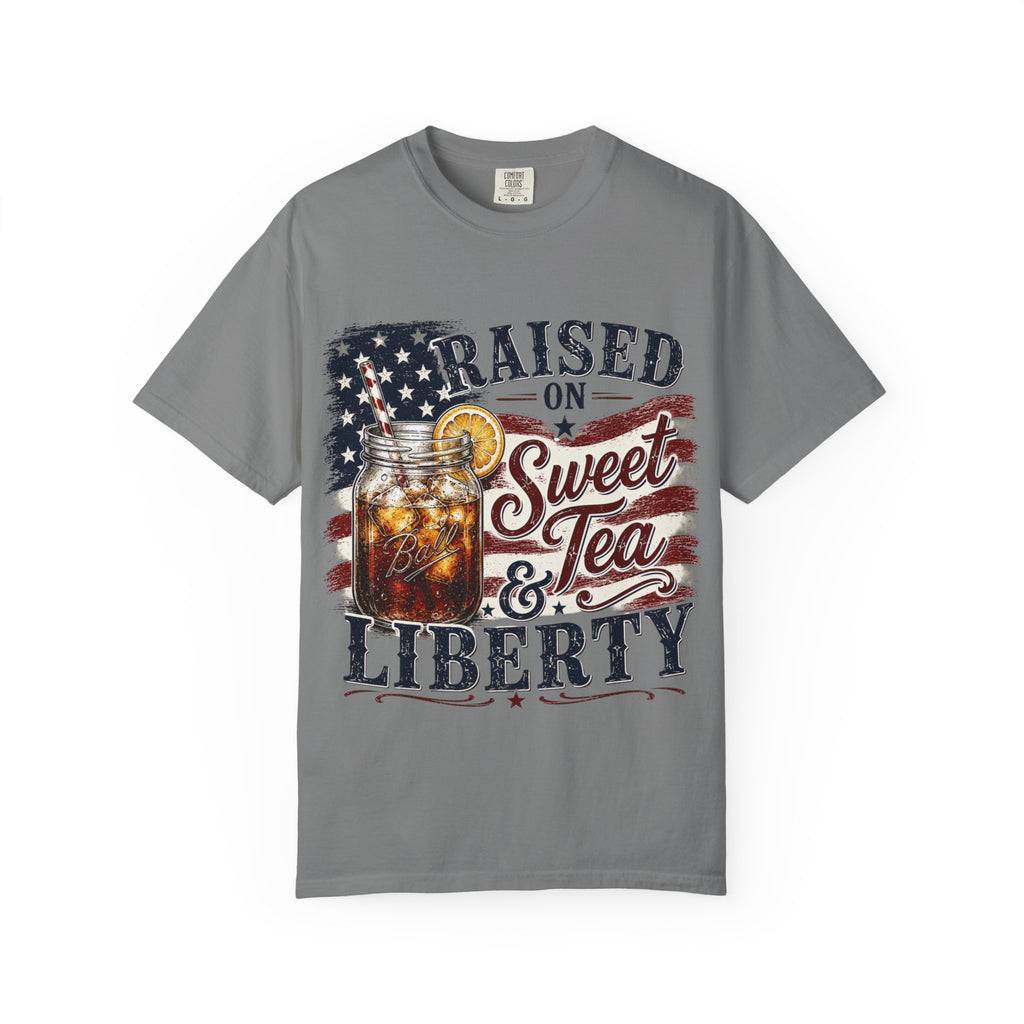 Raised on Sweet Tea & Liberty 4th of July T-Shirt