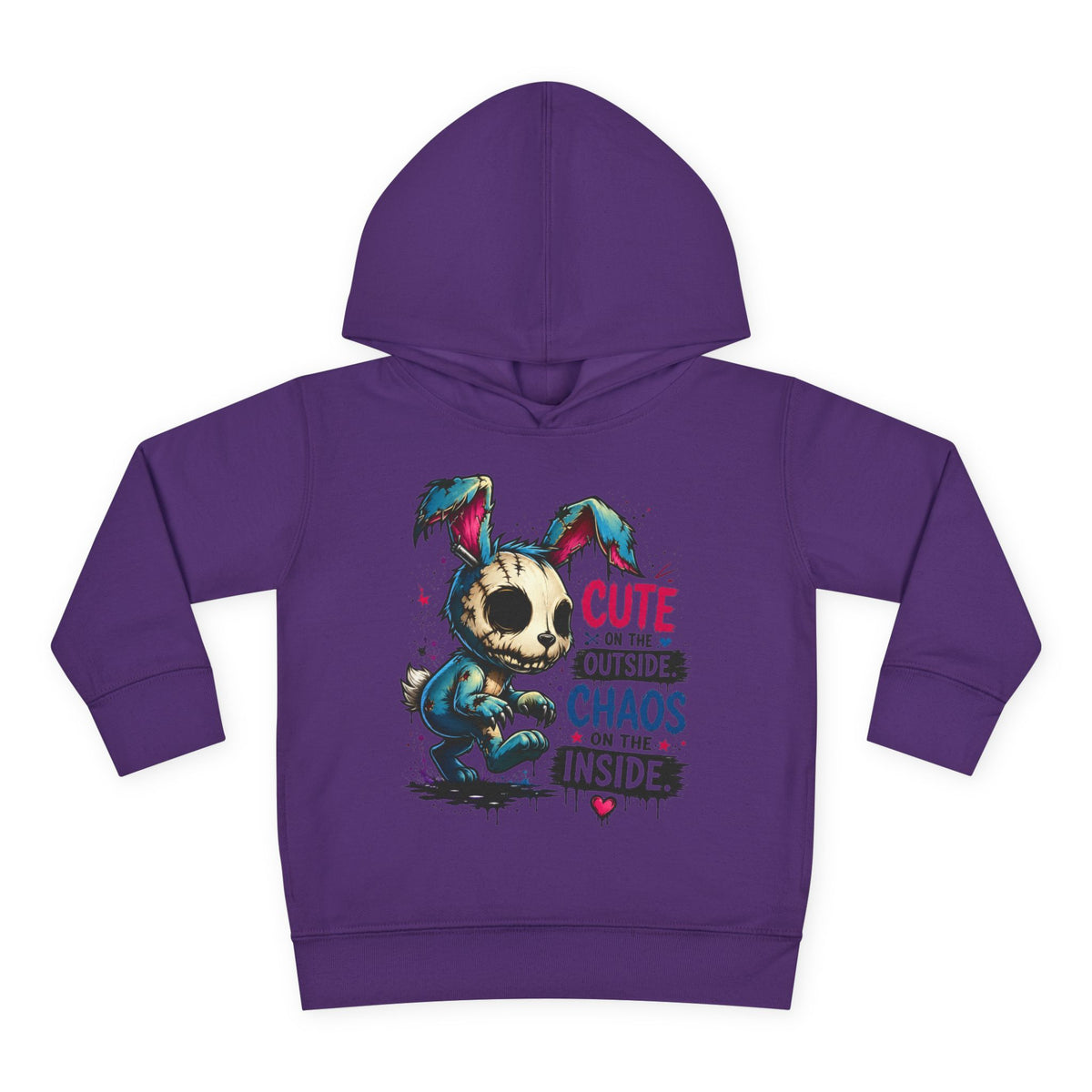 Cute on the outside Choas on the inside Toddler Pullover Fleece Hoodie