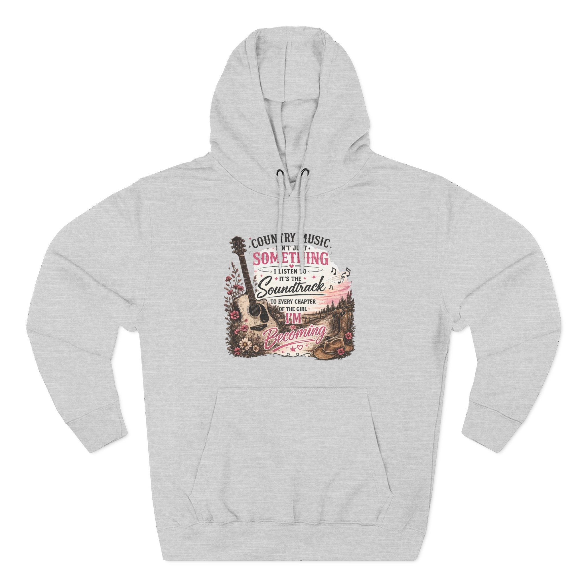 Country Music Soundtrack Hoodie — Vintage Guitar Scenic Graphic
