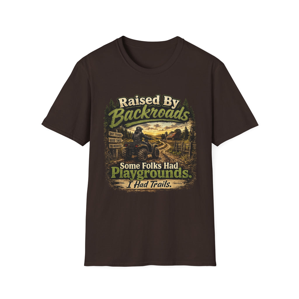 Raised By Backroads T-Shirt — Rustic Country Outdoor Graphic Tee