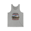 Truck Payments Build Character Tank Top — Vintage Pickup Truck Graphic