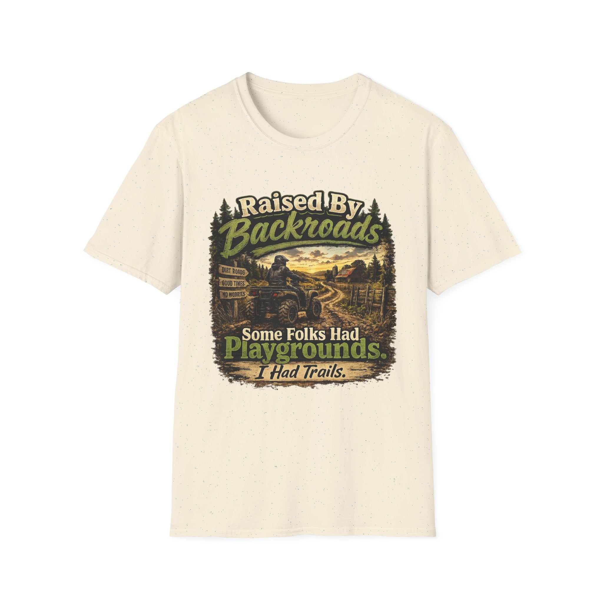Raised By Backroads T-Shirt — Rustic Country Outdoor Graphic Tee