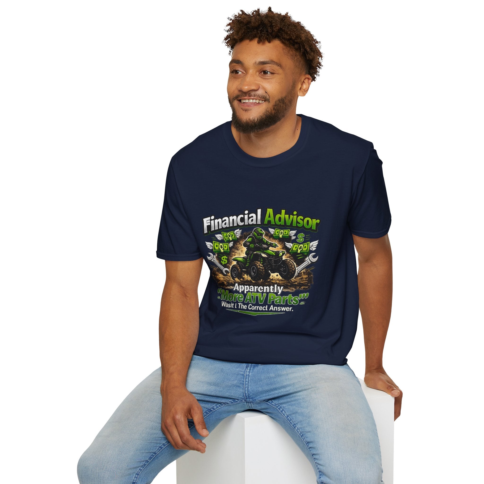 Financial Advisor ATV T‑Shirt — "Apparently I Know More ATV Parts" Money Mechanic Tee