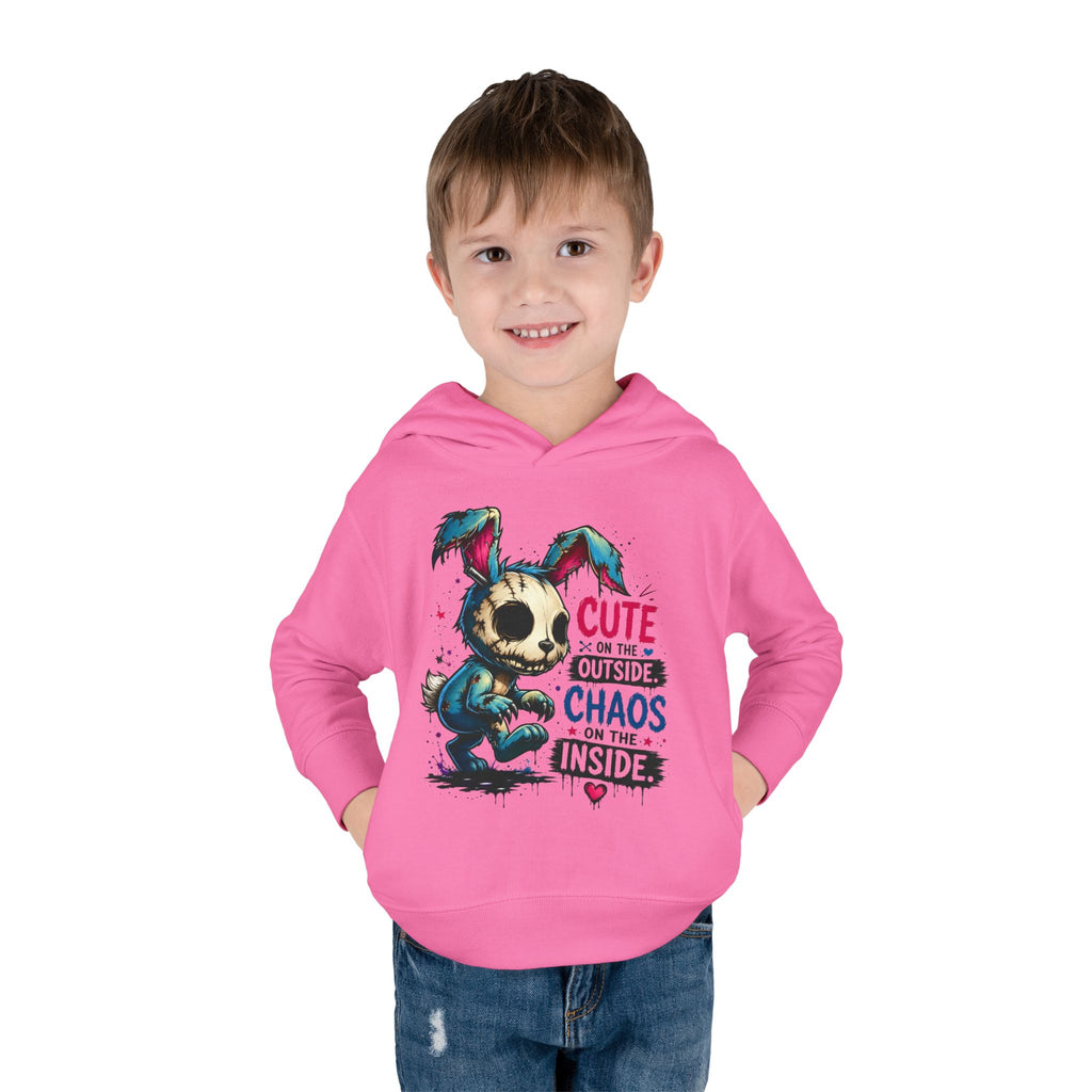 Cute on the outside Choas on the inside Toddler Pullover Fleece Hoodie