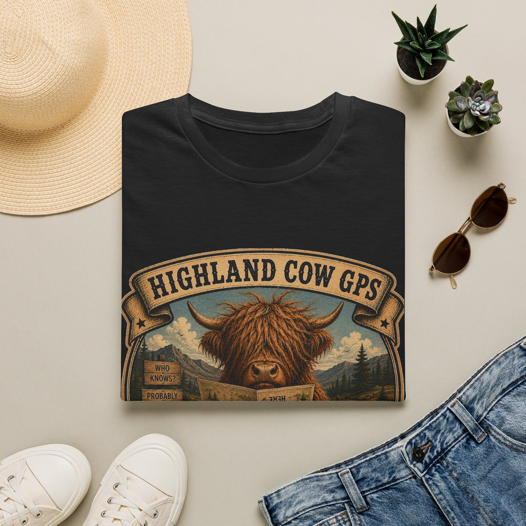 Highland Cow GPS Unisex Softstyle T-Shirt