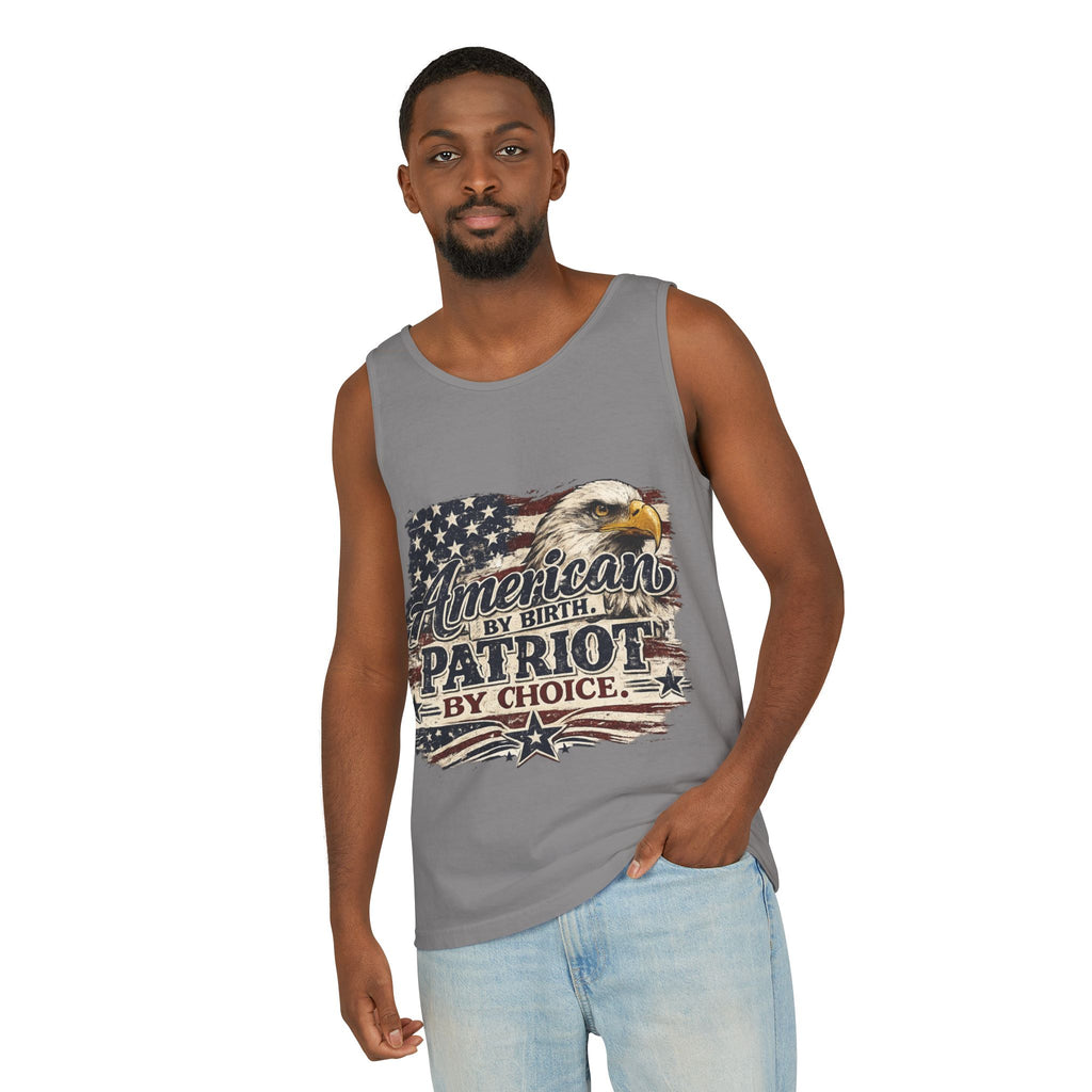 Patriot Tank Top — "American by Birth, Patriot by Choice" Eagle Flag Tank