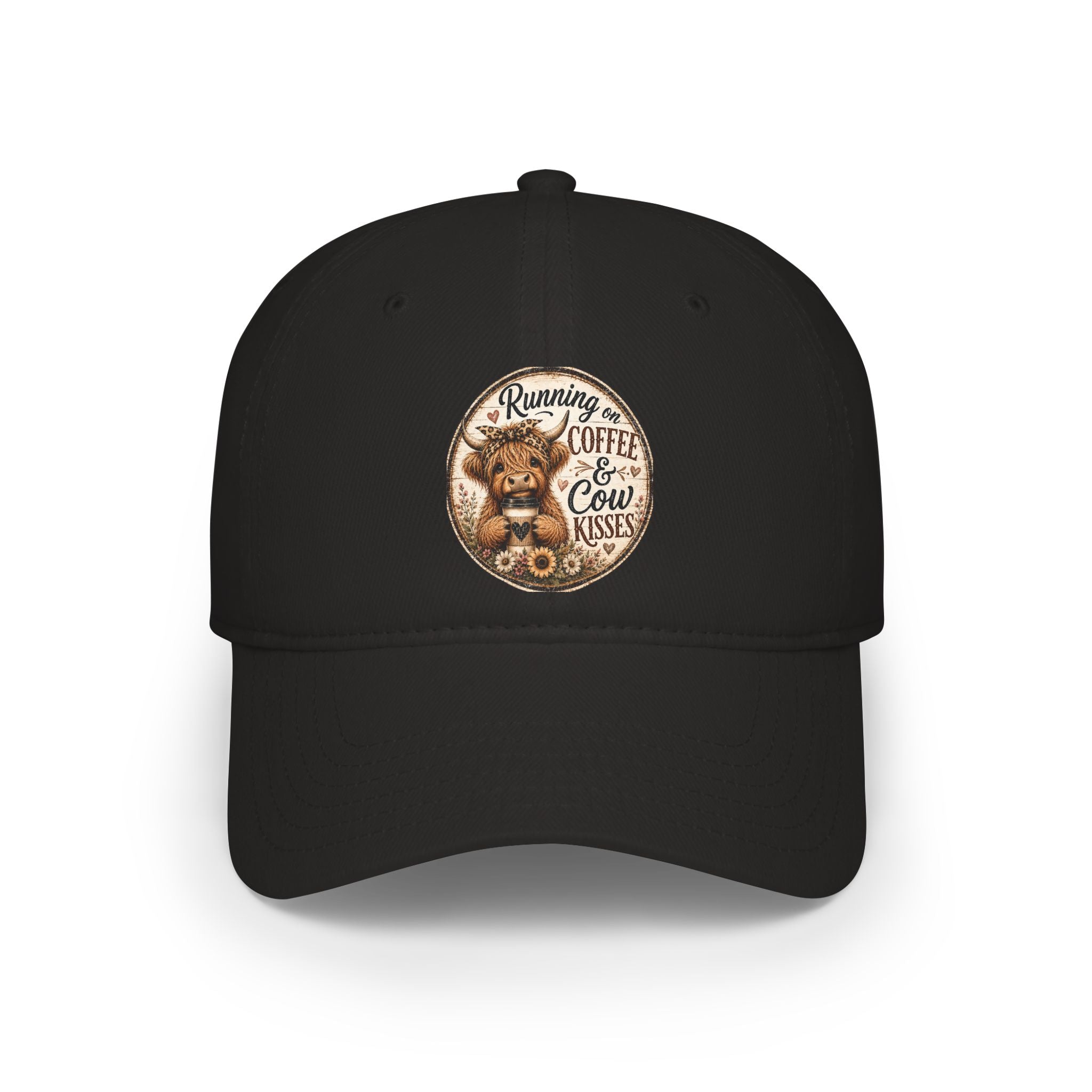 Running on Coffee and Cow Kisses Baseball Cap