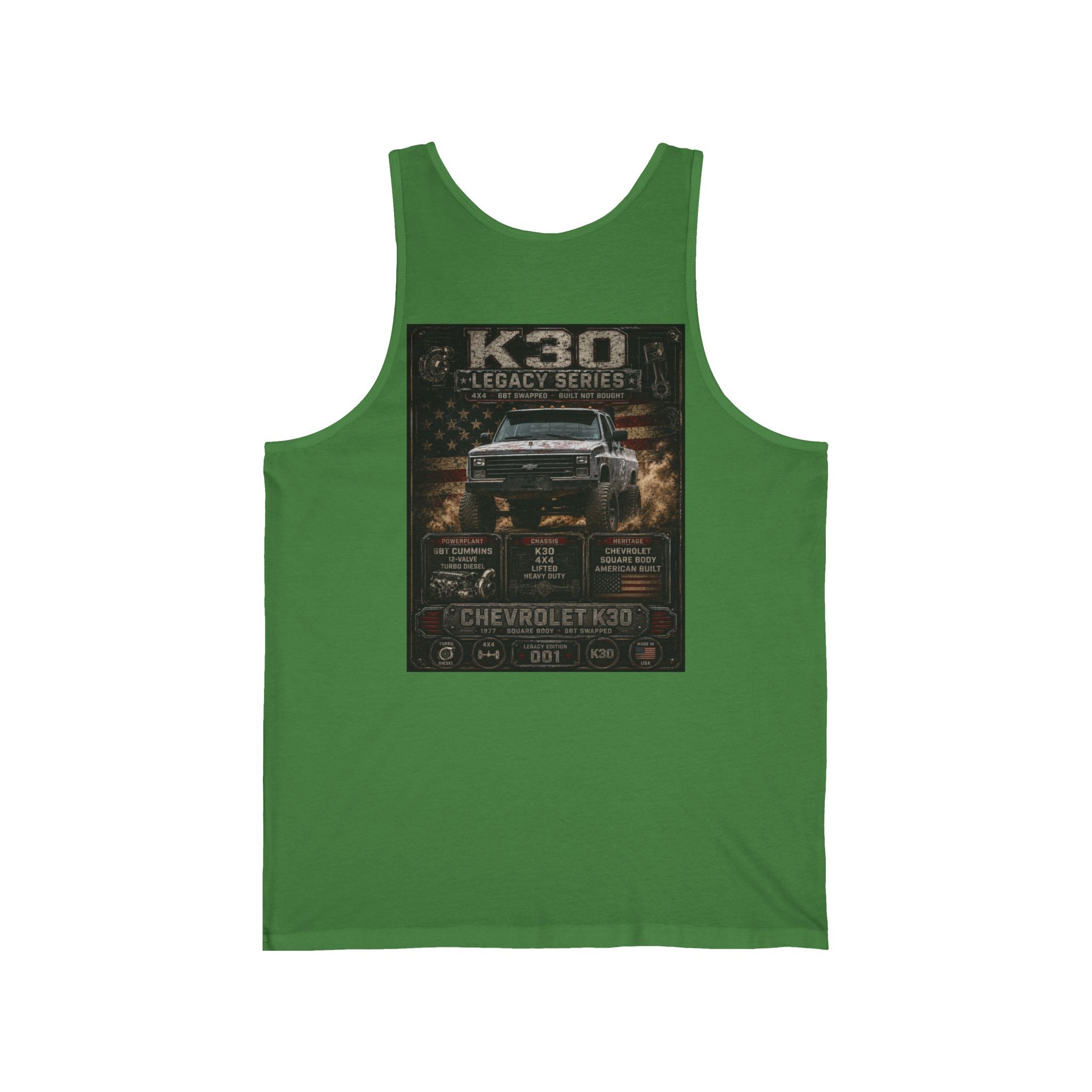 K30 Legacy Series Chevrolet K30 Truck Tank Top — Vintage Off-Road Graphic