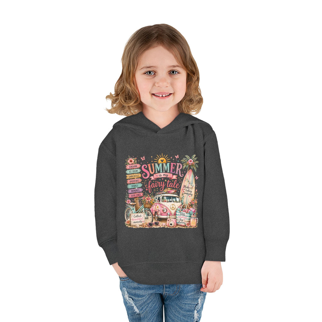 "Summer Is My Favorite Fairy Tale" Cute Beach Camper Pullover – Toddler Hoodie