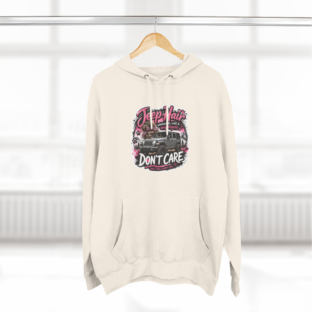 Jeep Hair Don't Care Three-Panel Fleece Hoodie