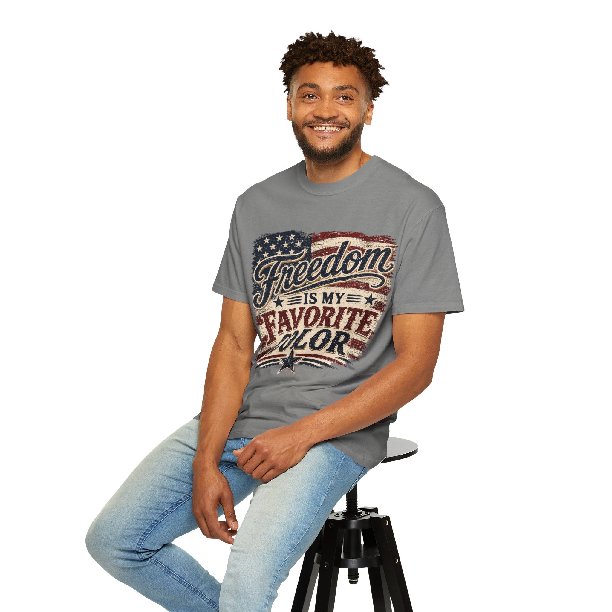 Freedom Is My Favorite Color T-Shirt — Patriotic American Flag Tee