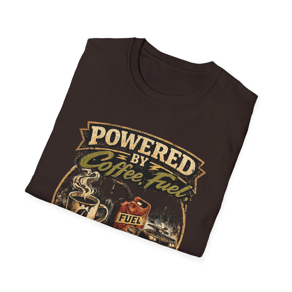 Powered by Coffee Fuel T-Shirt — Funny Coffee Lover Tee