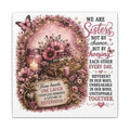 Sisters Canvas Wall Art — "We Are Sisters" Inspirational Sisterhood Quote