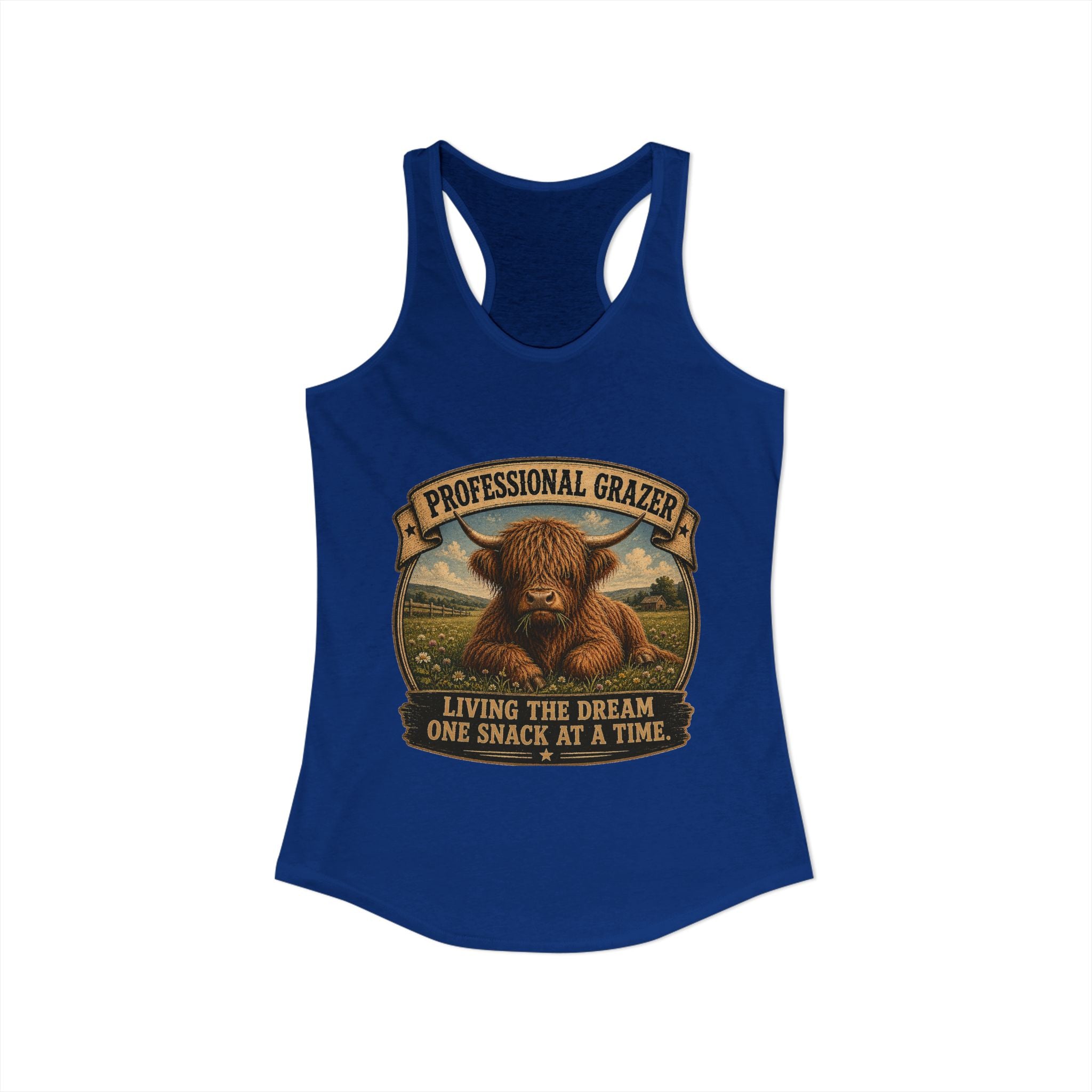 Professional Gazer Highland Cow Women's Ideal Racerback Tank