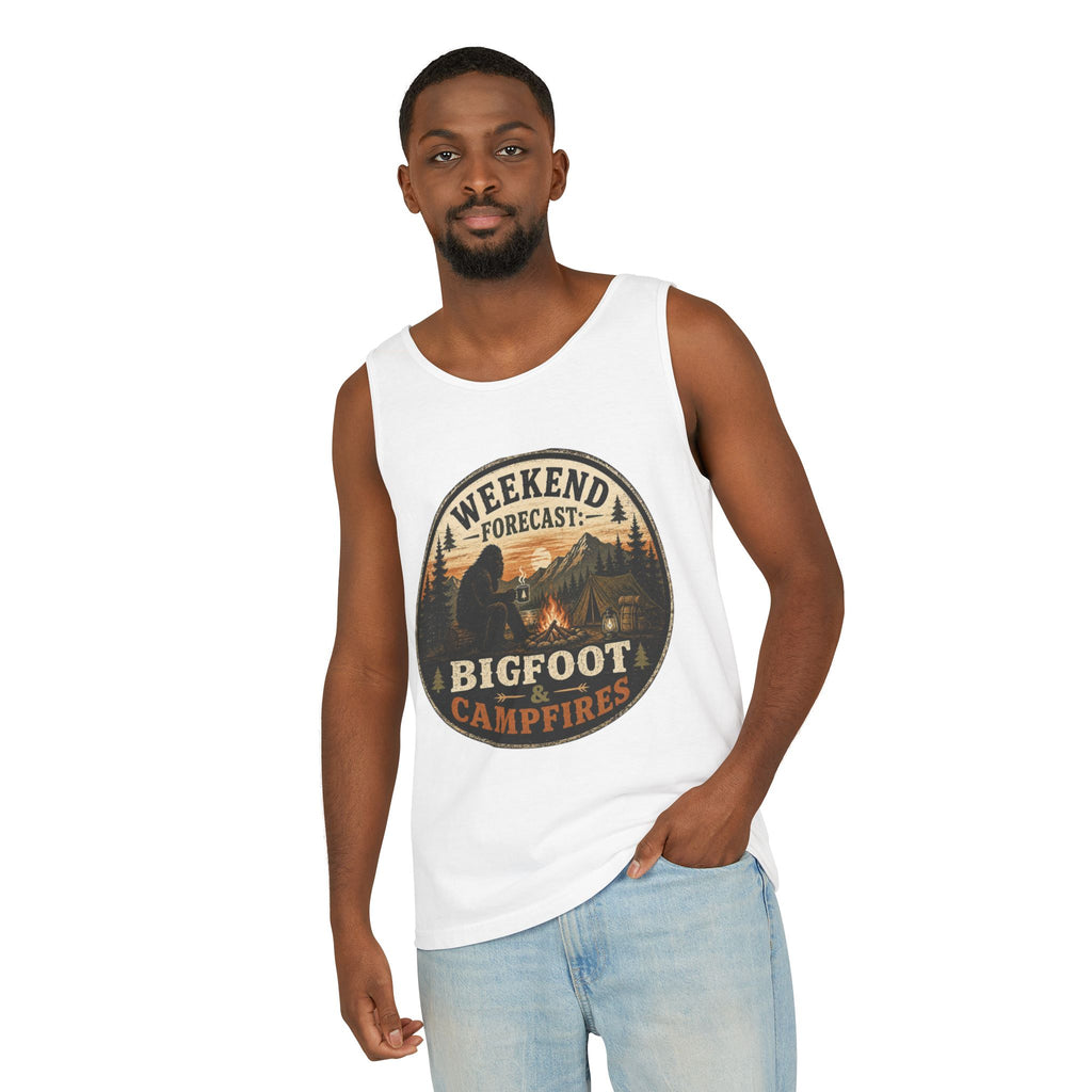 Weekend Forecast Bigfoot & Campfires Tank Top