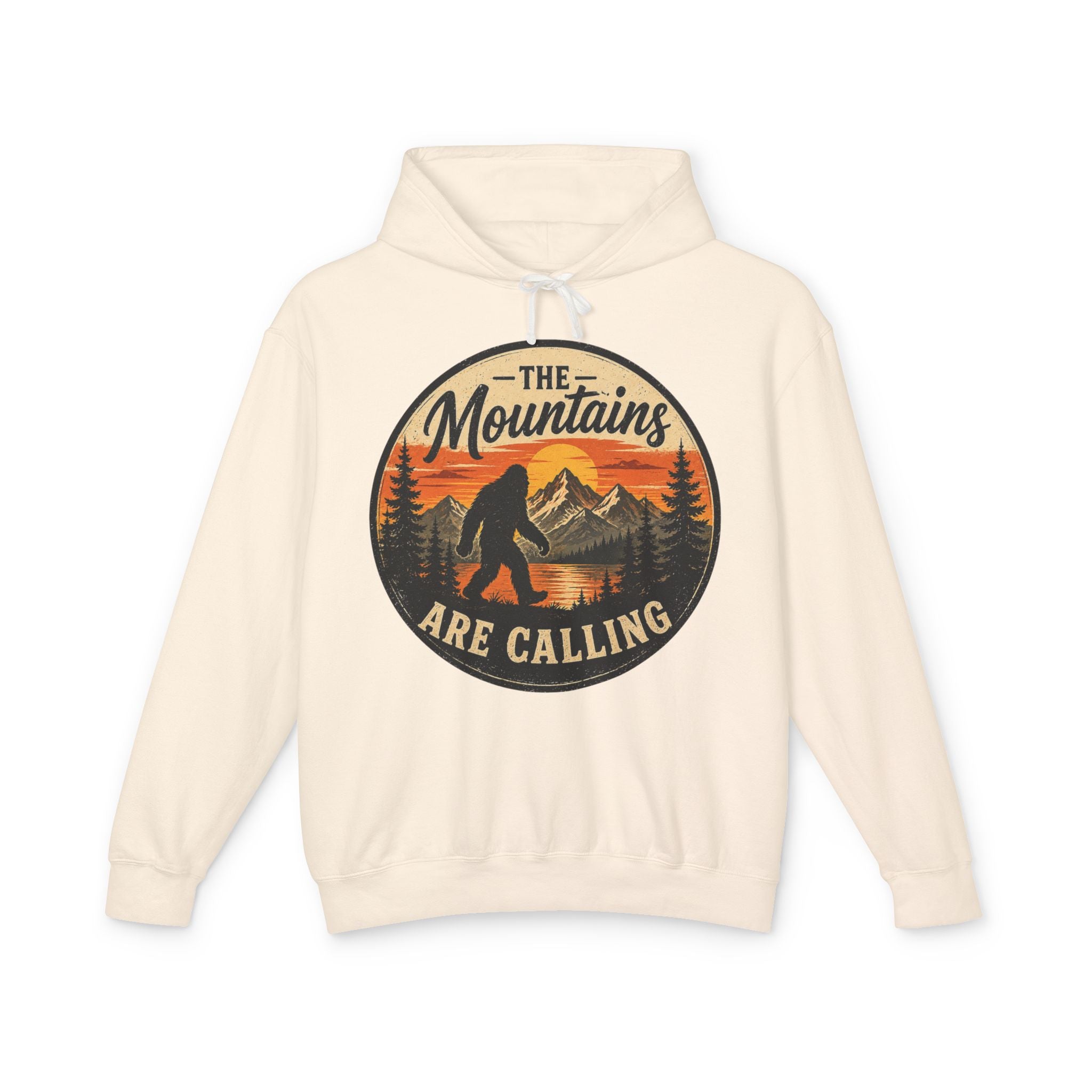 The Mountains Are Calling Hoodie — Outdoor Adventure Graphic Hooded Sweatshirt