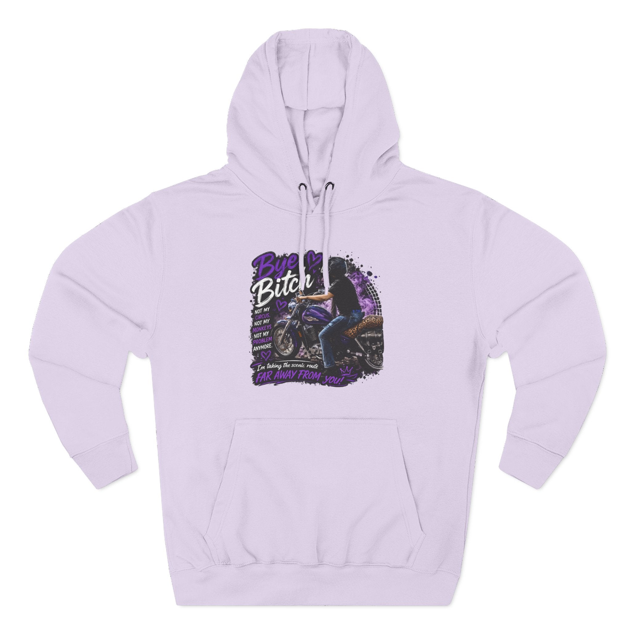 "Bitch" Retro Motorcycle Pullover — Biker Babe Graphic Hoodie