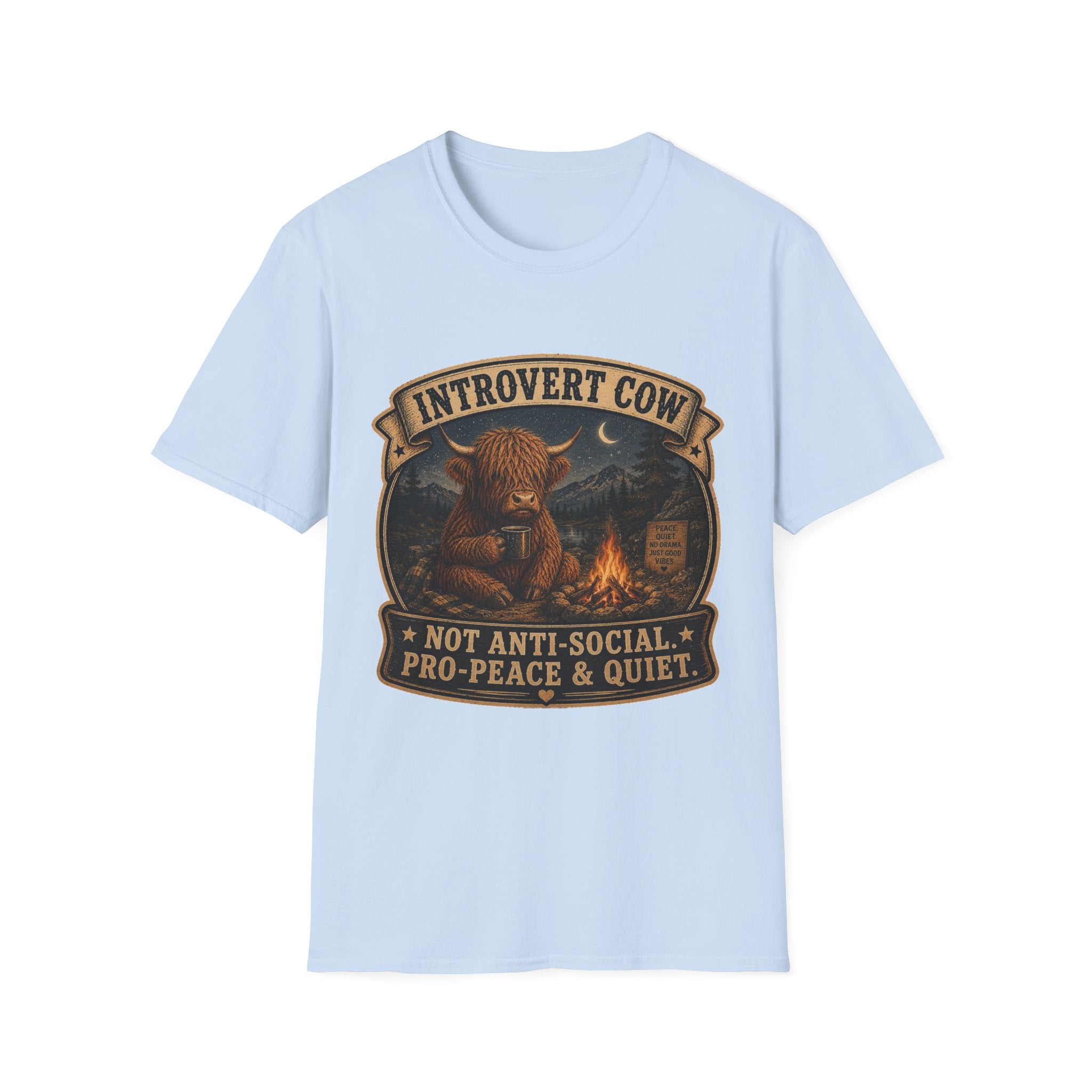 Inrovert Highland Cow Unisex Softstyle T-Shirt