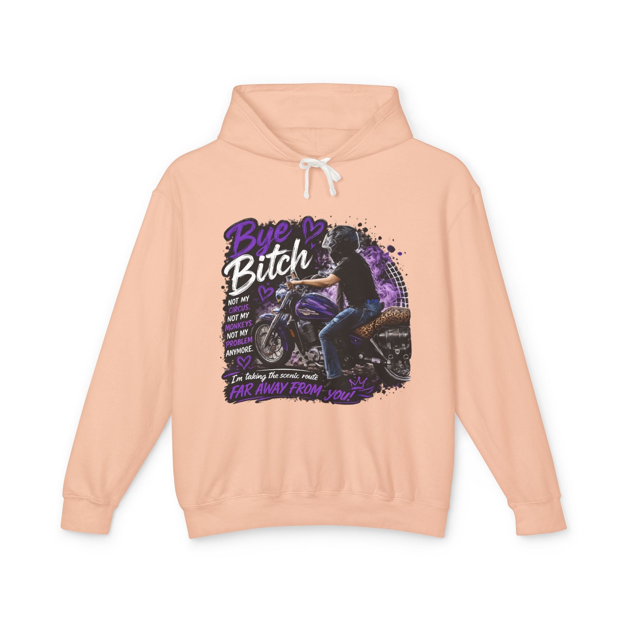 Bye Bitch Motorcycle Hoodie — Women's Rider Graphic Pullover