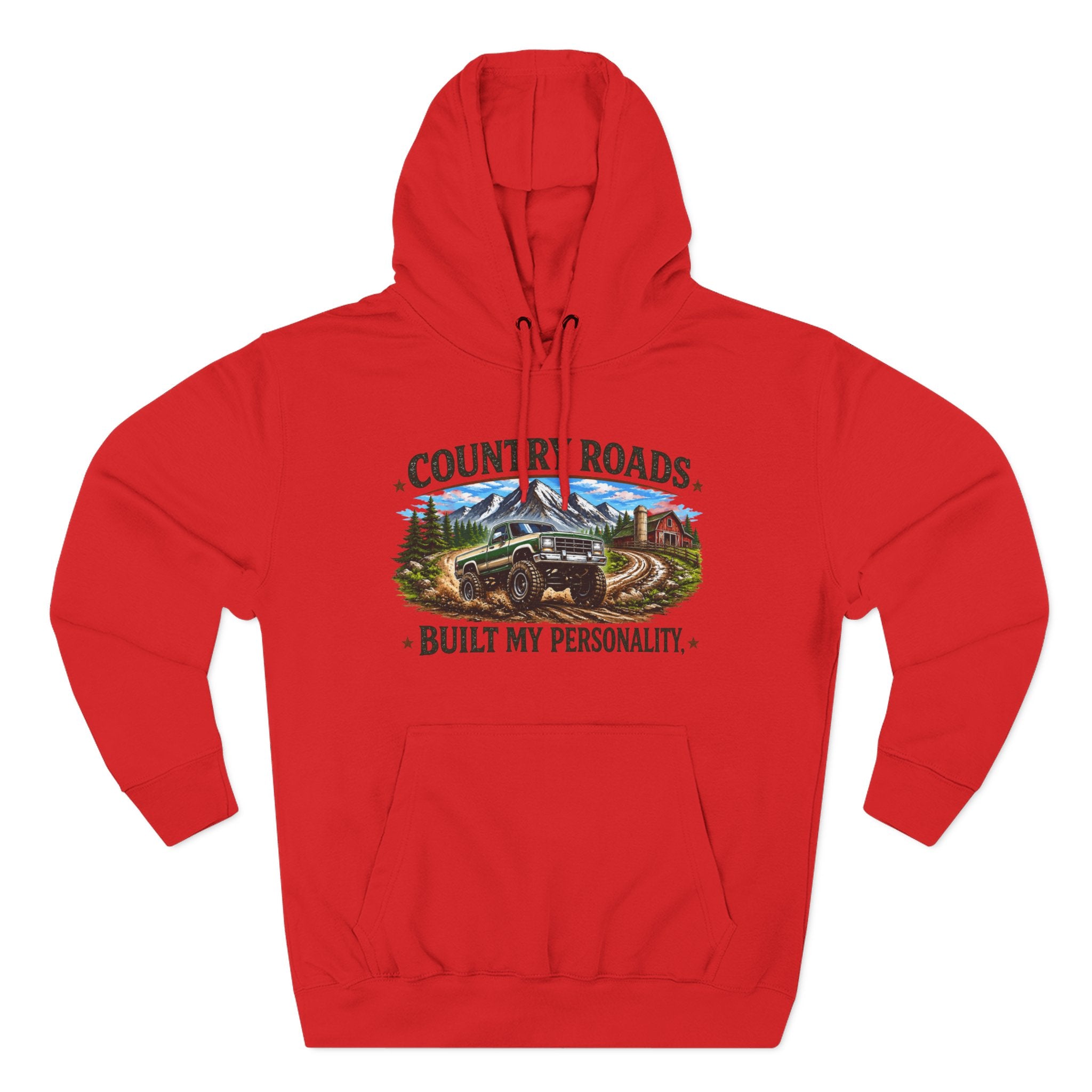 Country Roads Hoodie — "Country Roads Built My Personality" Graphic Hoodie