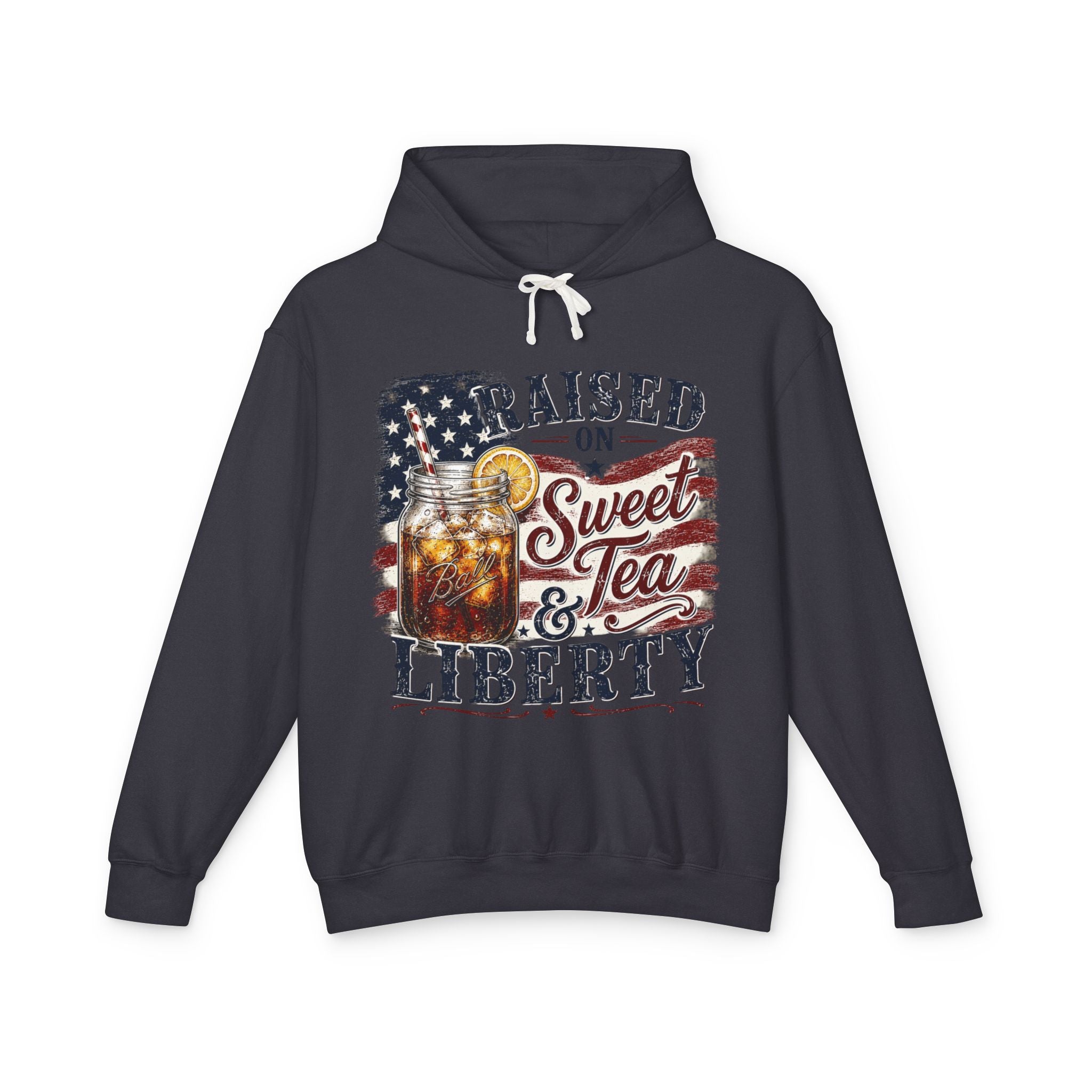 Raised on Sweet Tea & Liberty 4th of July Pull Over Hoodie