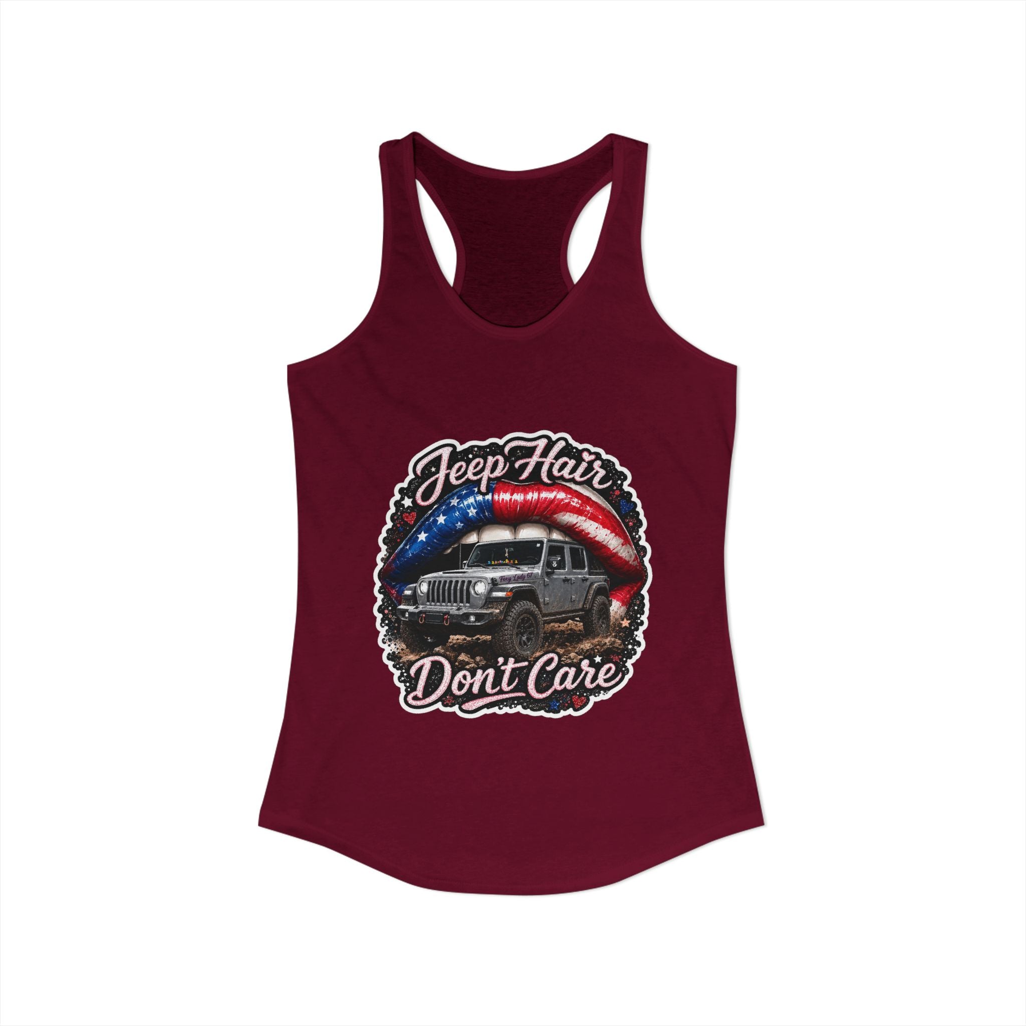 Jeep Hair Don't Care Women's Ideal Racerback Tank