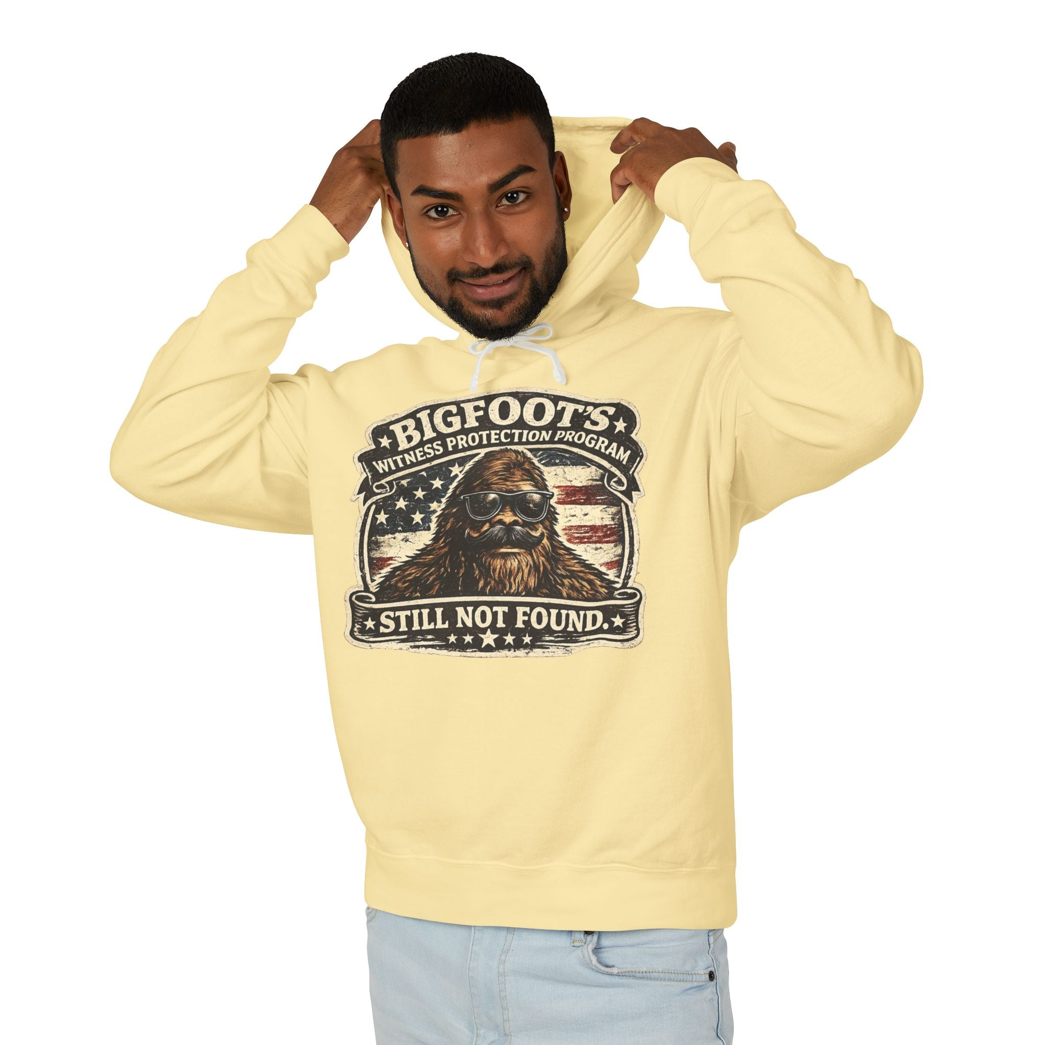 Bigfoot Witness Protection Program Still Not Found Hooded Sweatshirt