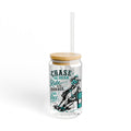 “Chase the Dream, Ride with Courage” Horse Racing Design – 16oz Sipper Glass