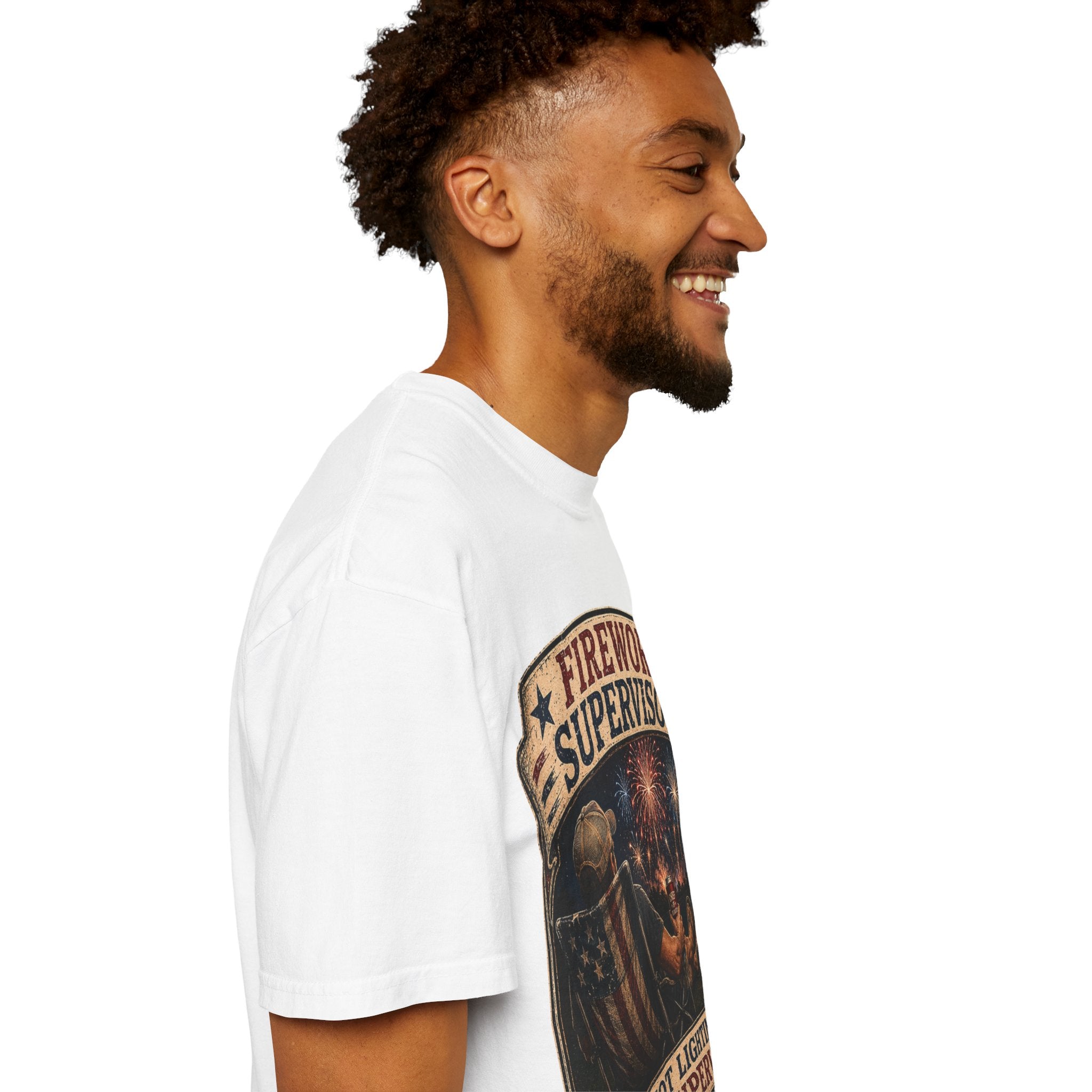 Firework Supervisor T-Shirt — “I’m Not Lighting Them, I’m Supervising” Patriotic Tee