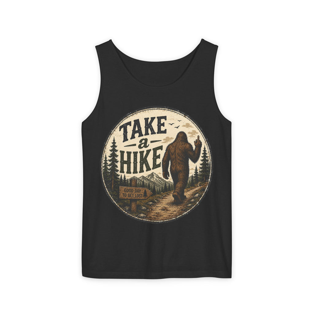 Take a Hike Tank Top — Vintage Bigfoot Hiking Graphic Tank