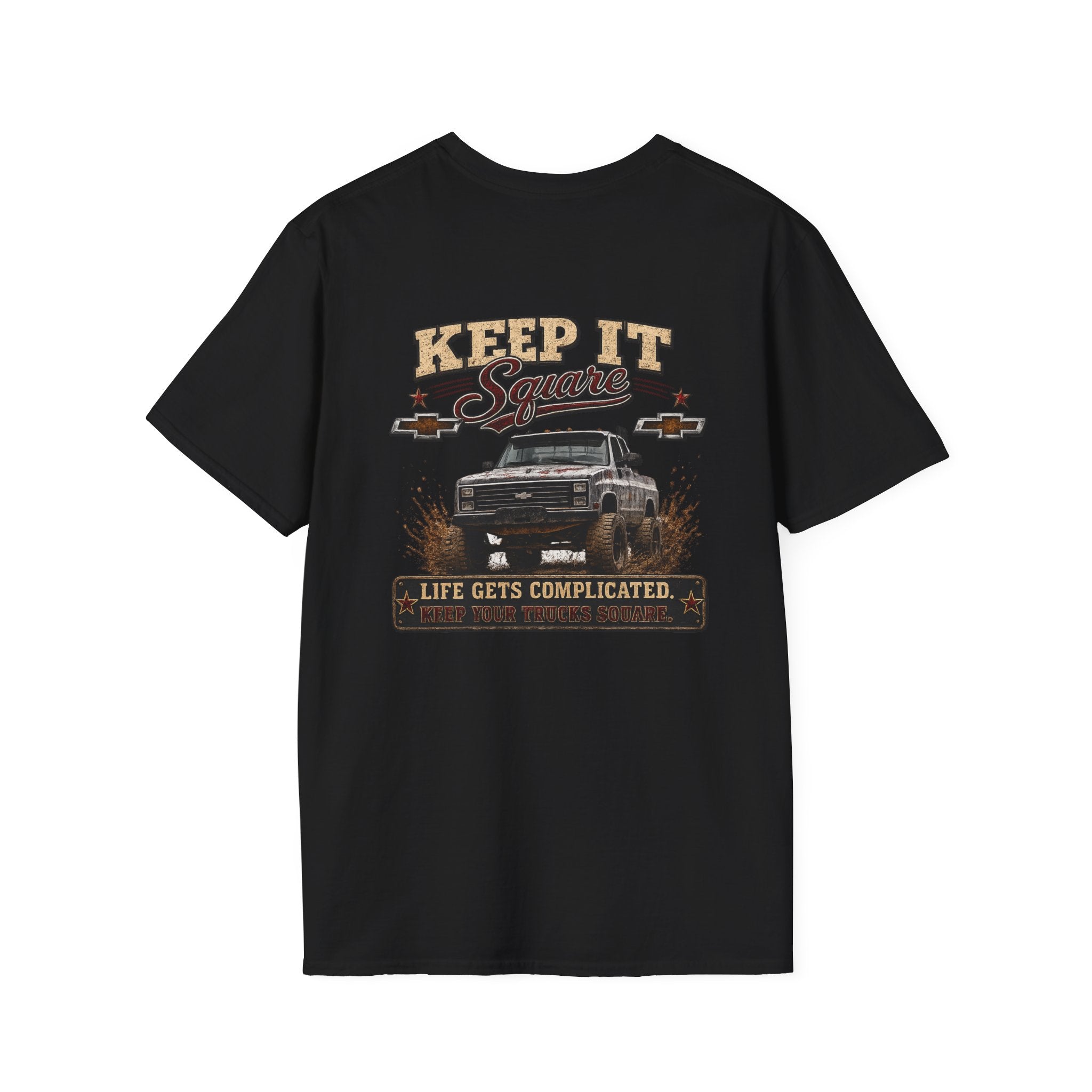 Keep It Square - Chevrolet K30 Vintage Truck Patch T-Shirt — Classic Chevy Pickup Design