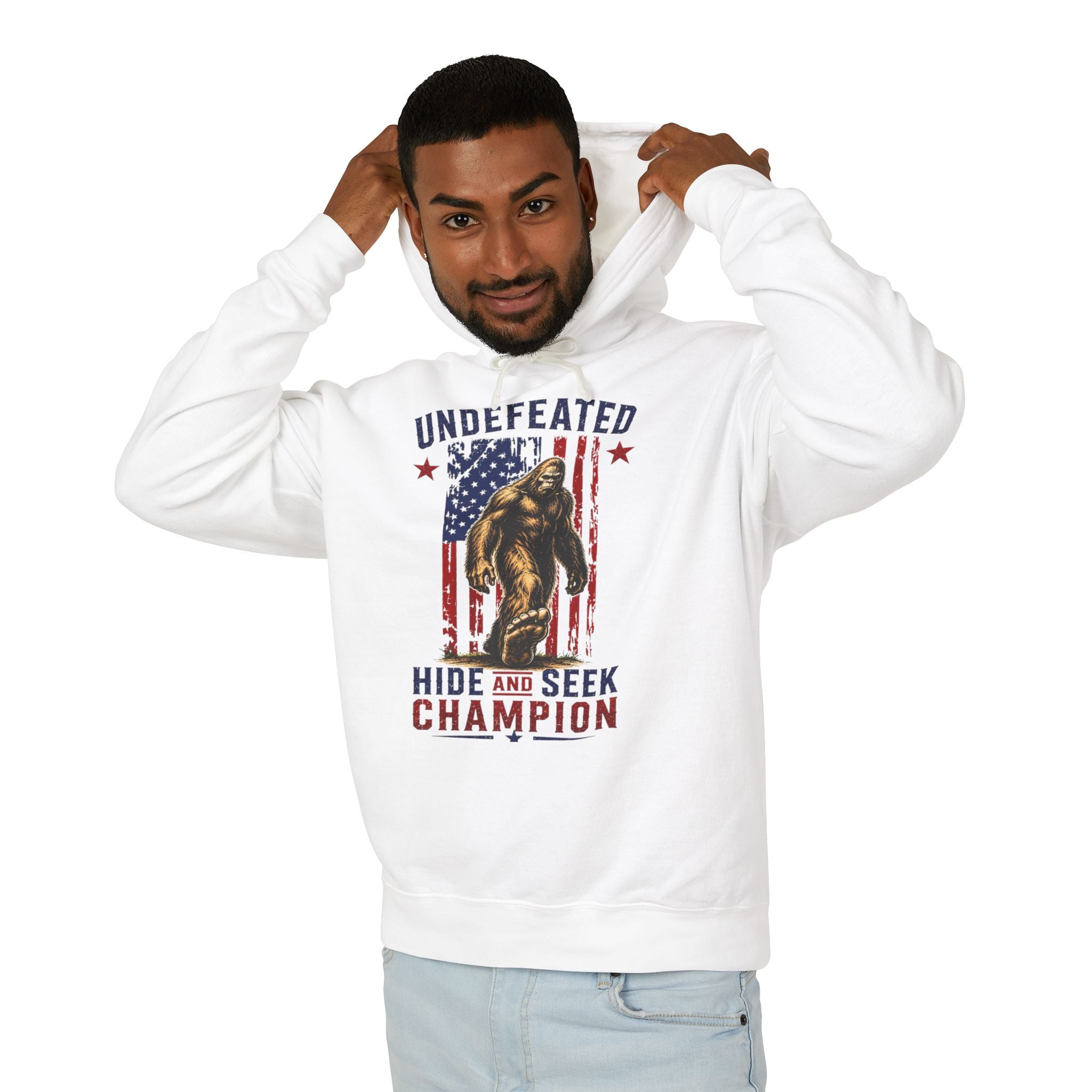 Undefeated Hide and Seek Champion 4th of July Hooded Sweatshirt