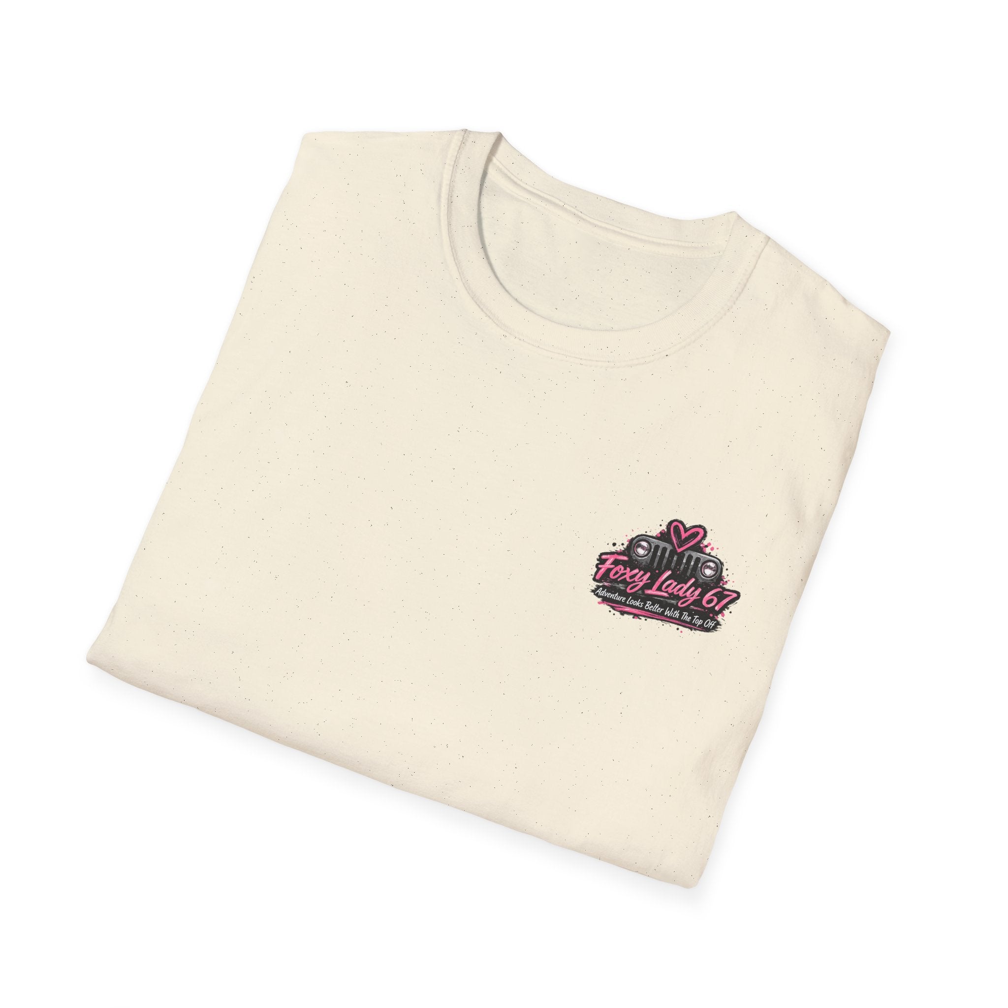 Lets Get Naked Jeep (design on front and back) Softstyle T-Shirt