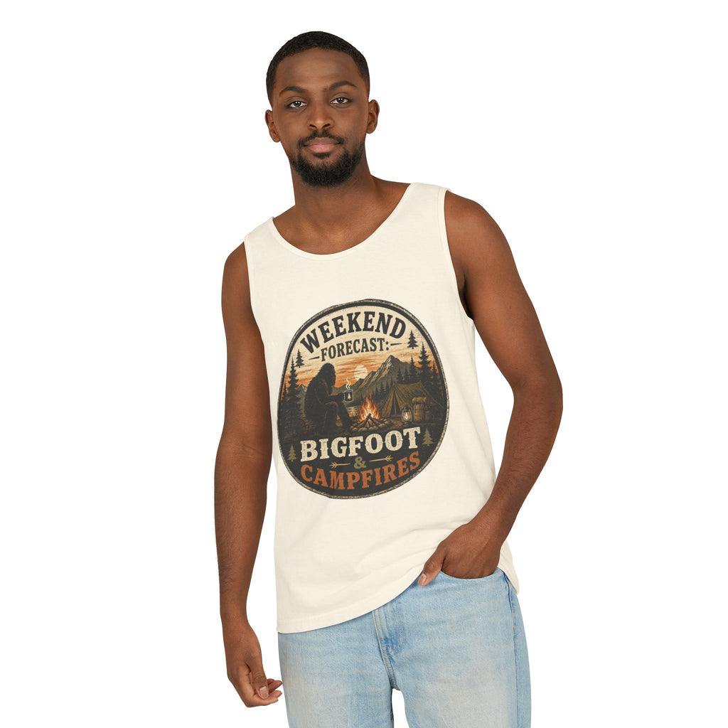 Weekend Forecast Bigfoot & Campfires Tank Top