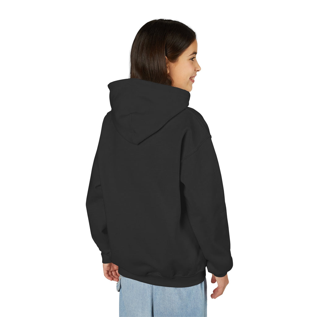 “Smile First, Plan Later” Retro Rainbow Chaos Graphic — Youth Hoodie