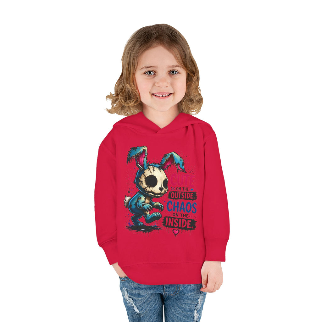 Cute on the outside Choas on the inside Toddler Pullover Fleece Hoodie
