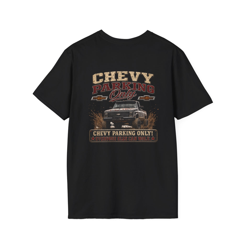 Chevy Parking Only Everyone Else Can Walk - K30 Legacy Edition Badge T-Shirt — 'K30 Legacy Edition 001' Chest Logo