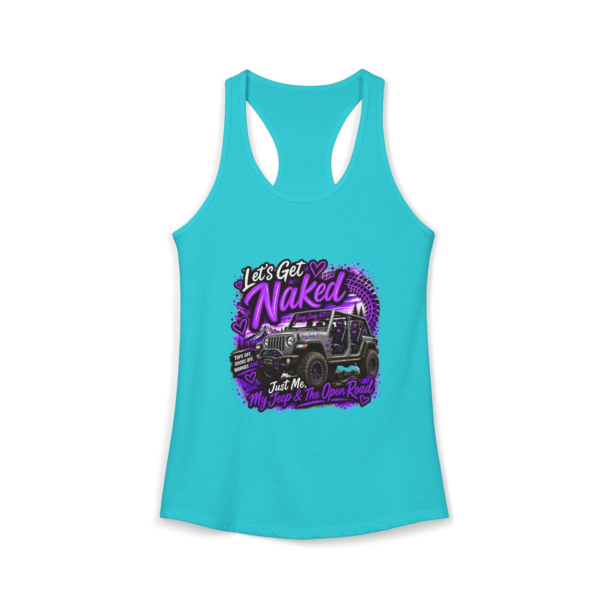 Let's Get Naked Jeep - Women's Ideal Racerback Tank