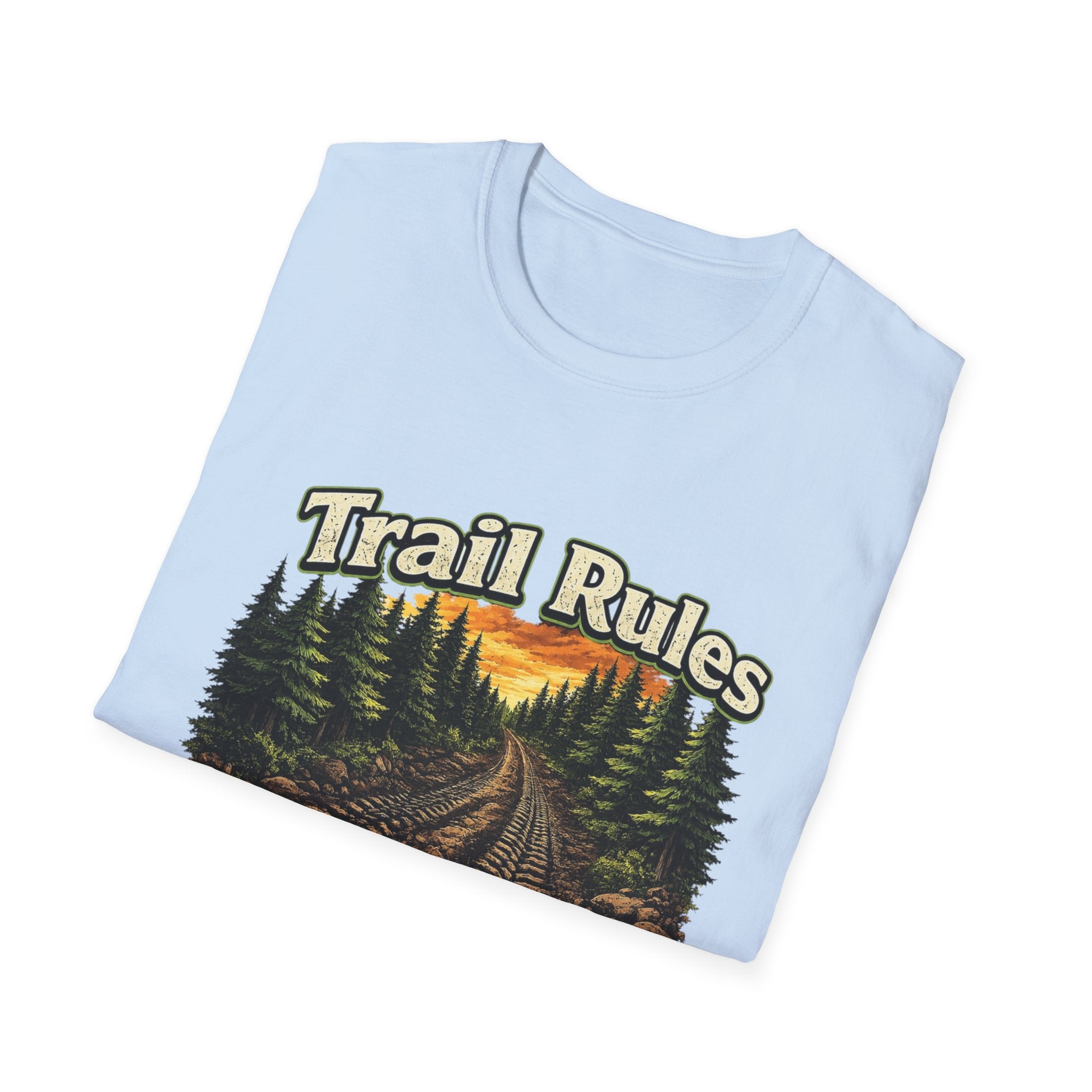 Trail Rules T-Shirt — 'Leave Nothing Behind Except Tire Tracks and Bad Decisions' Outdoor Tee