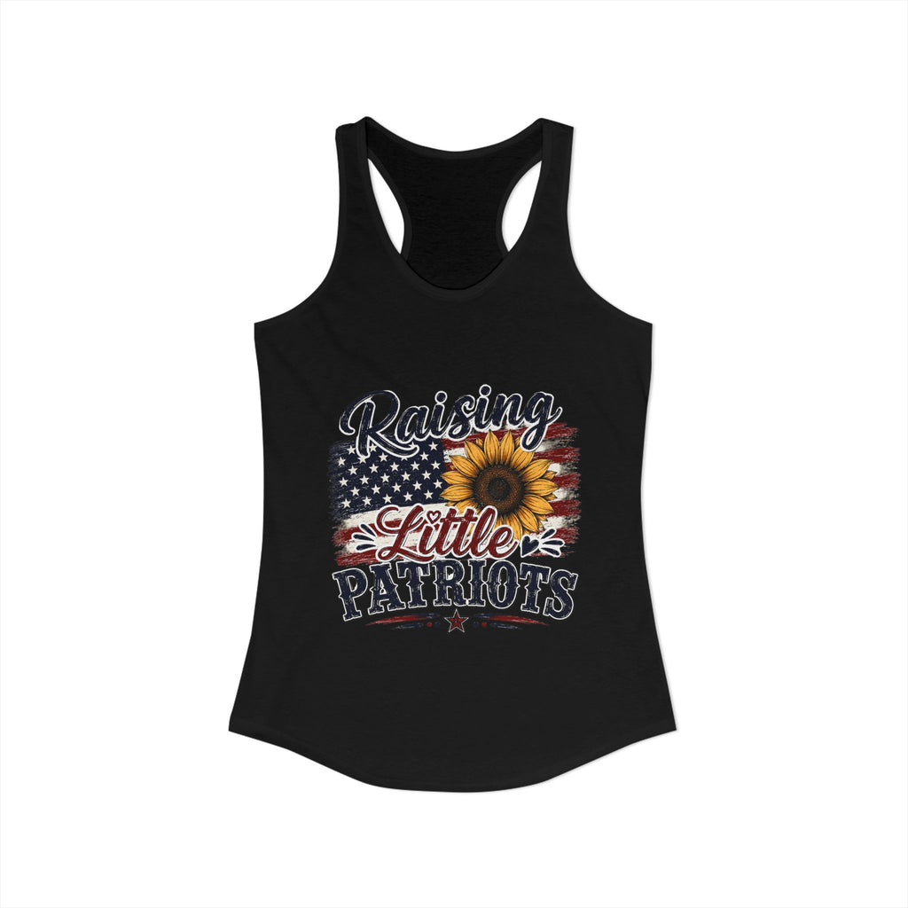 Raising Little Patriots 4th of July Women's Racerback Tank — Patriotic Independence Day Tank Top