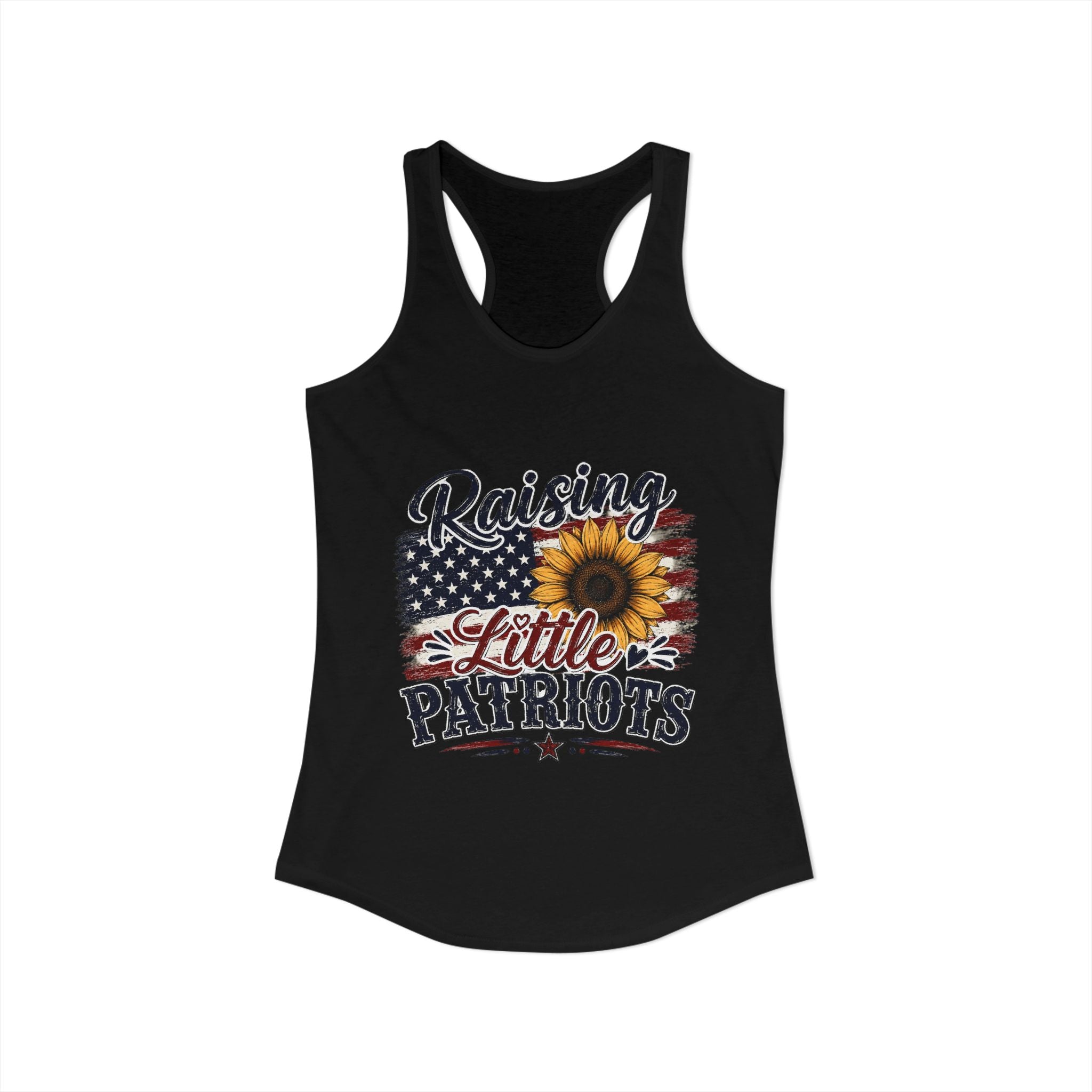 Raising Little Patriots 4th of July Women's Racerback Tank — Patriotic Independence Day Tank Top