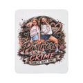 "Partners in Crime Since Day One" Personalized Photo Cozy Throw — Fleece Sherpa Blanket