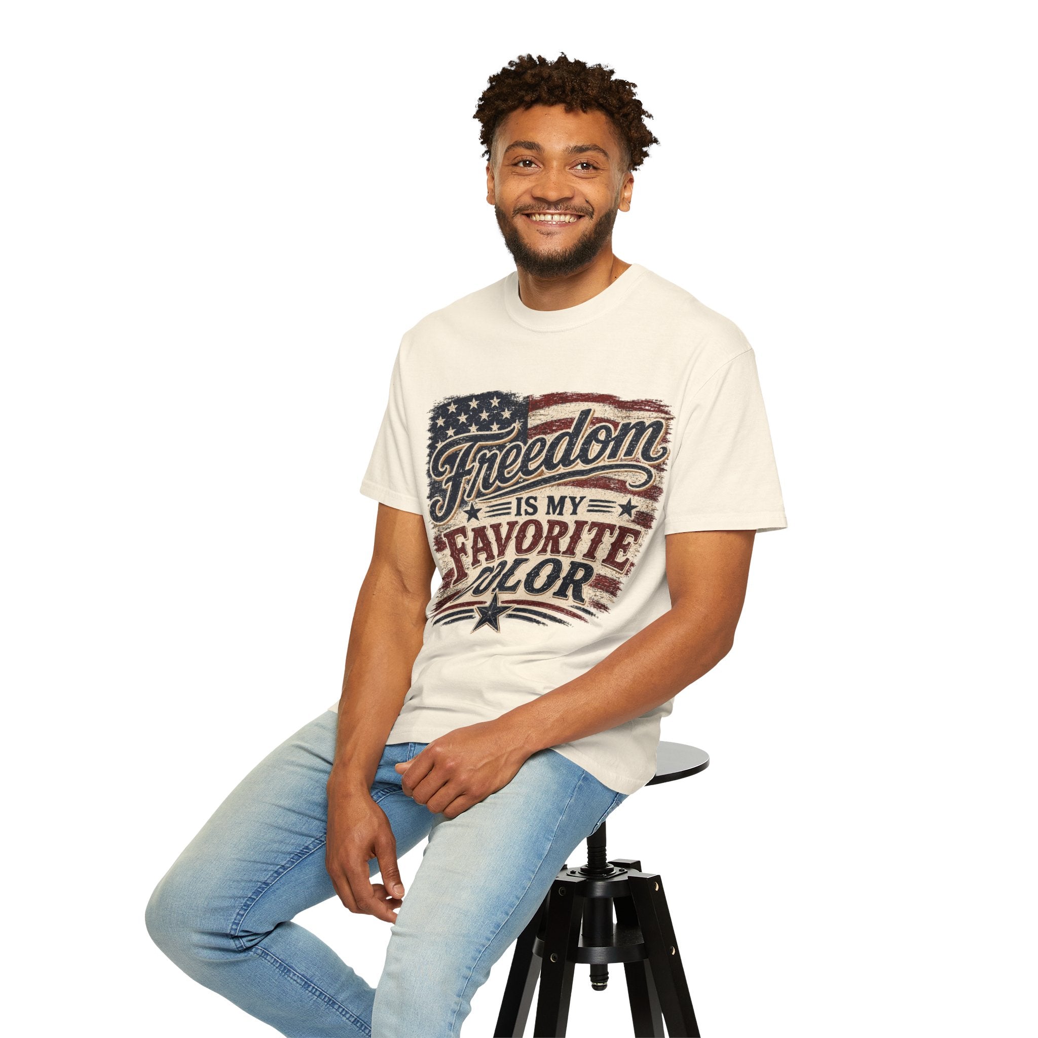 Freedom Is My Favorite Color T-Shirt — Patriotic American Flag Tee