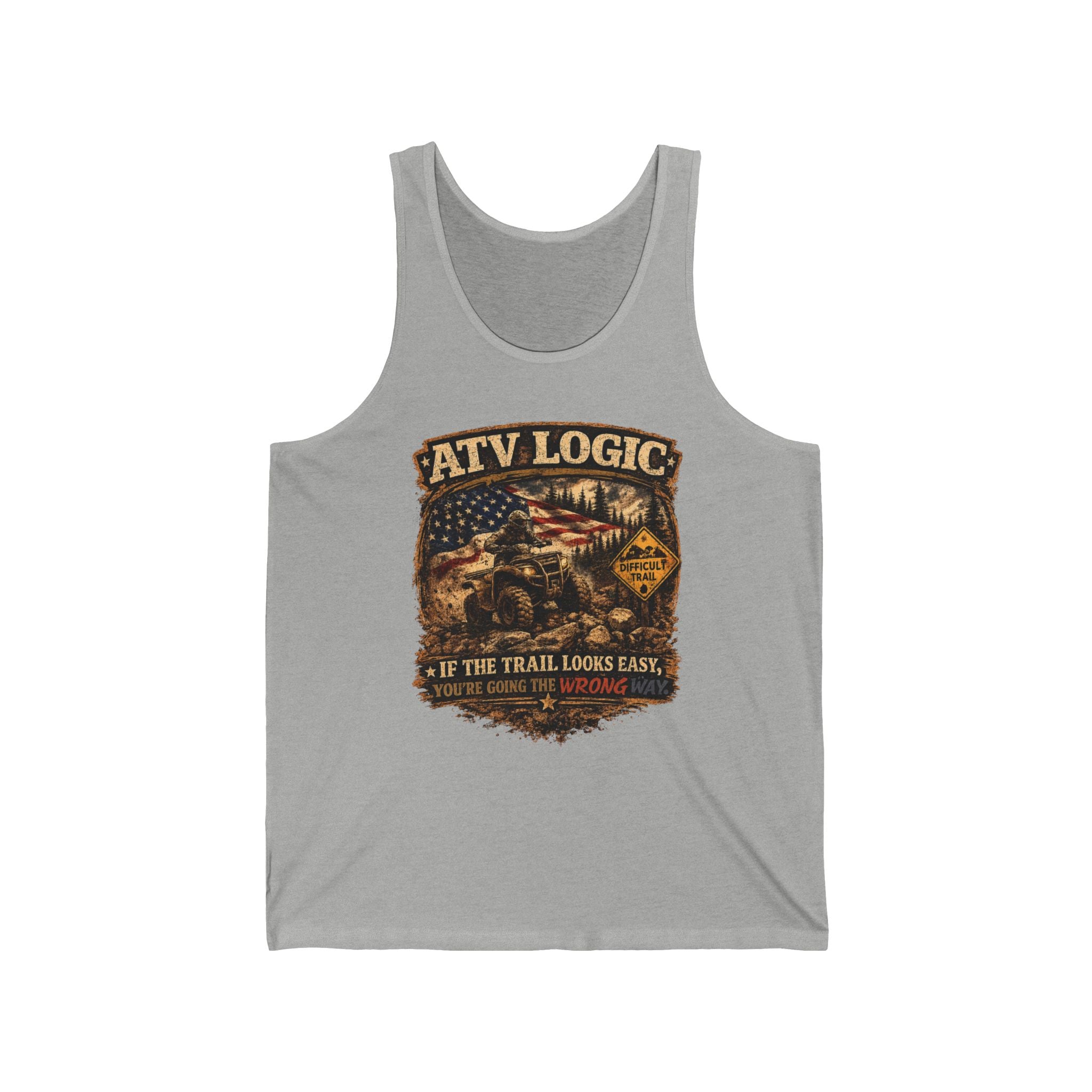 If The Trail Looks Easy Graphic Tank — ATV Logic Tank Top