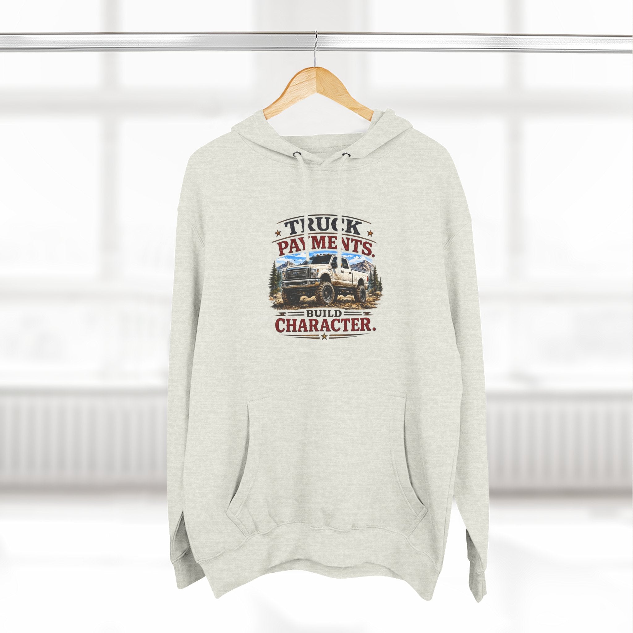 Three-Panel Fleece Hoodie