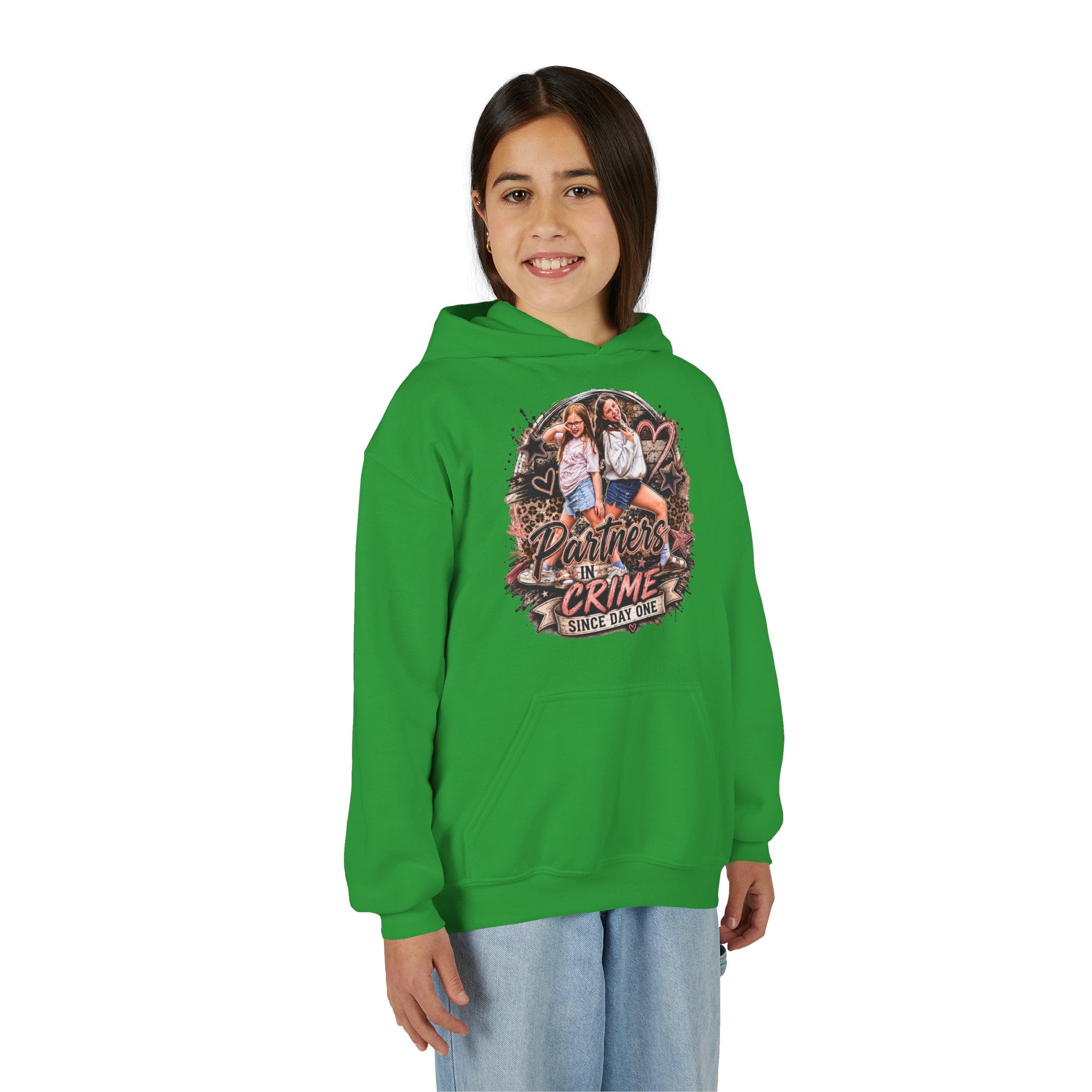 "Partners in Crime Since Day One" Best Friend Matching Sweatshirt — Youth Hoodie
