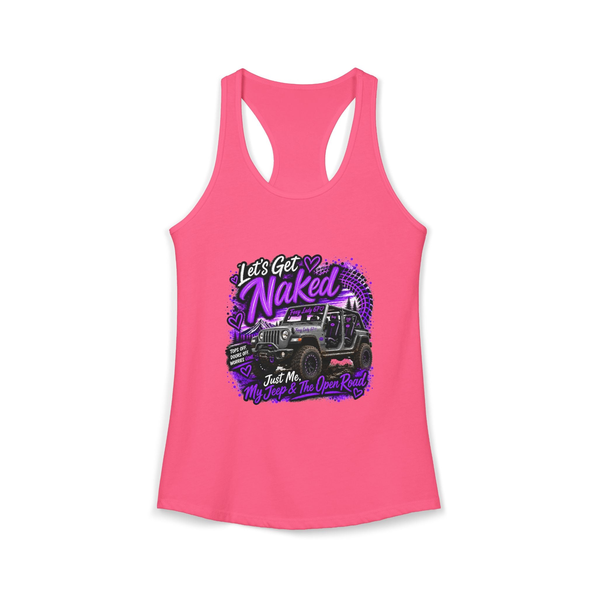 Let's Get Naked Jeep - Women's Ideal Racerback Tank