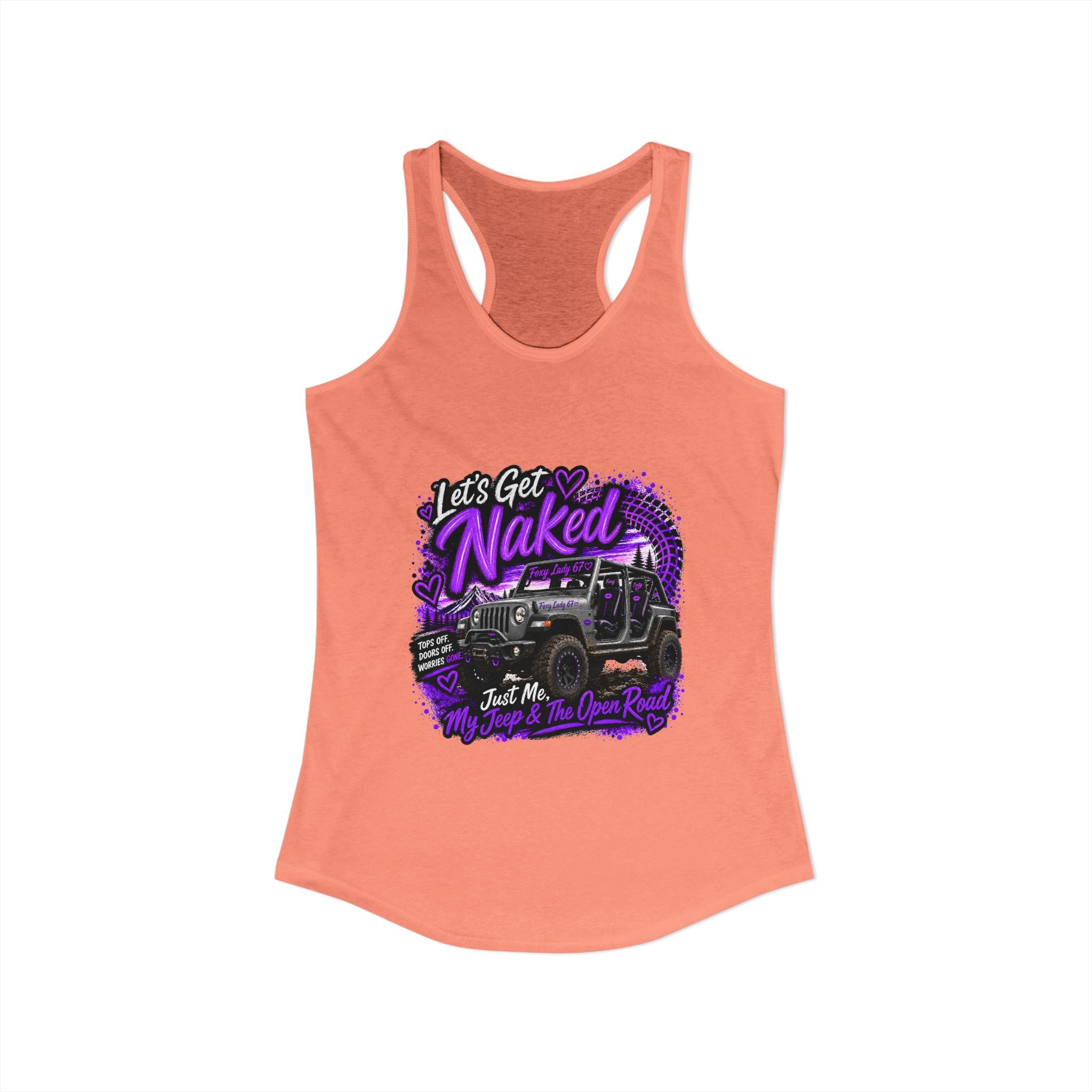 Let's Get Naked Jeep - Women's Ideal Racerback Tank