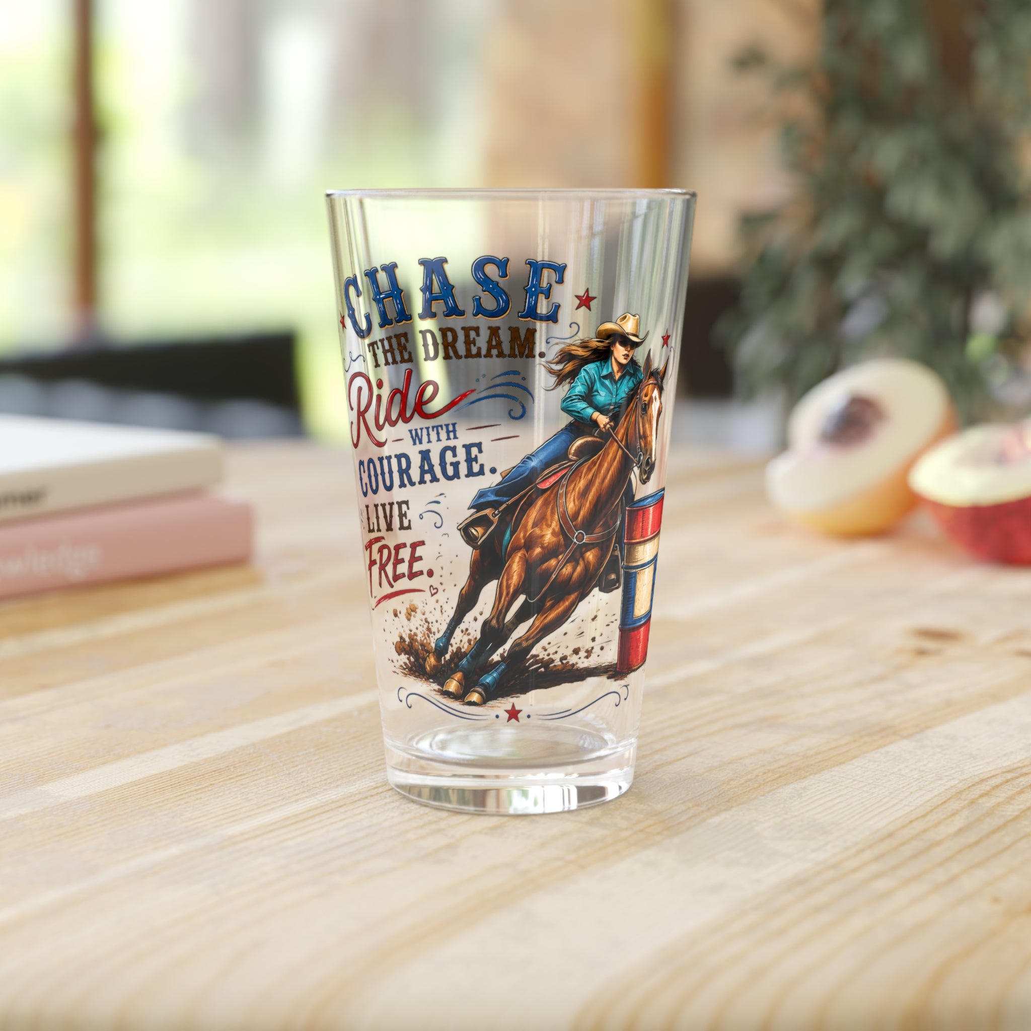 Chase the Dream Horse Pint Glass, 16oz